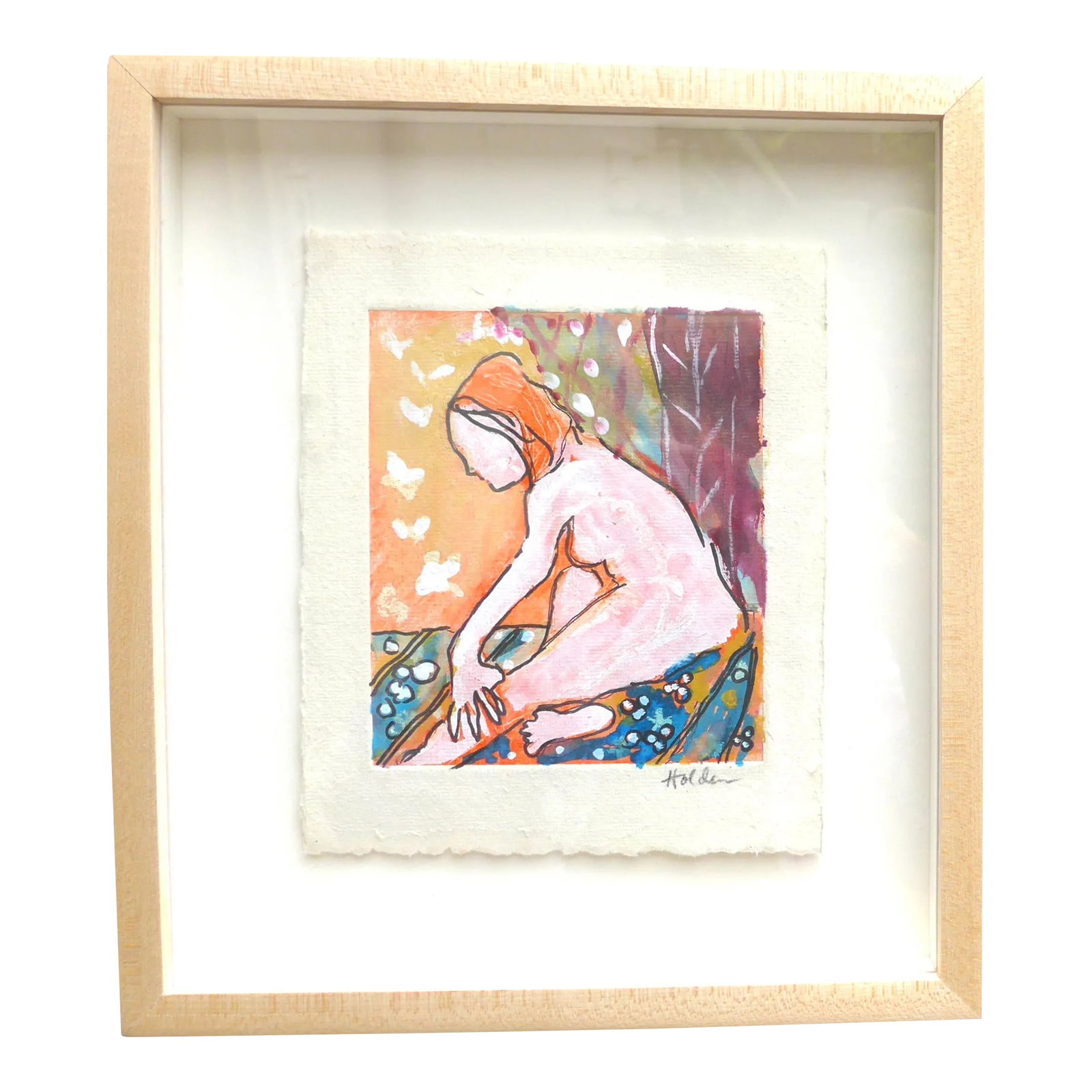 French Nude: Original painting from a private collection. Original painting from a private collection . Over 24 people have "liked" this painting, be the one to own it or give it as a gift! Beautiful patterns in