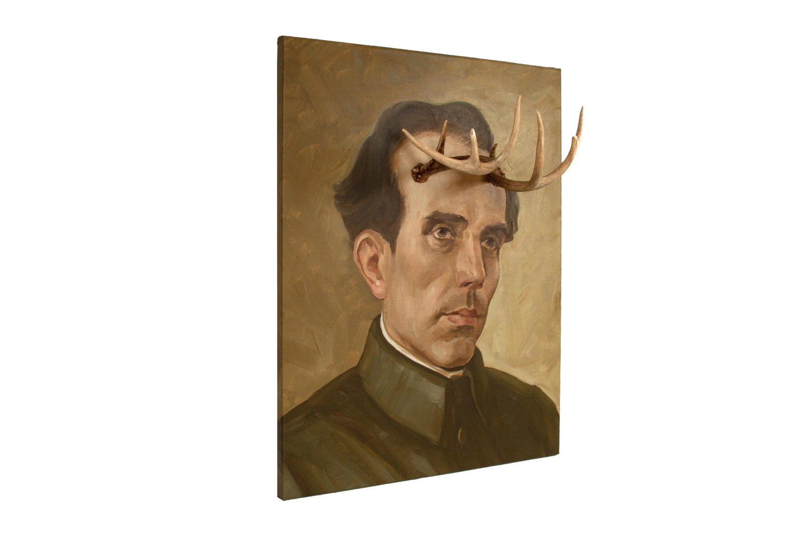 Altered Vintage Oil Painting of a Man - 2