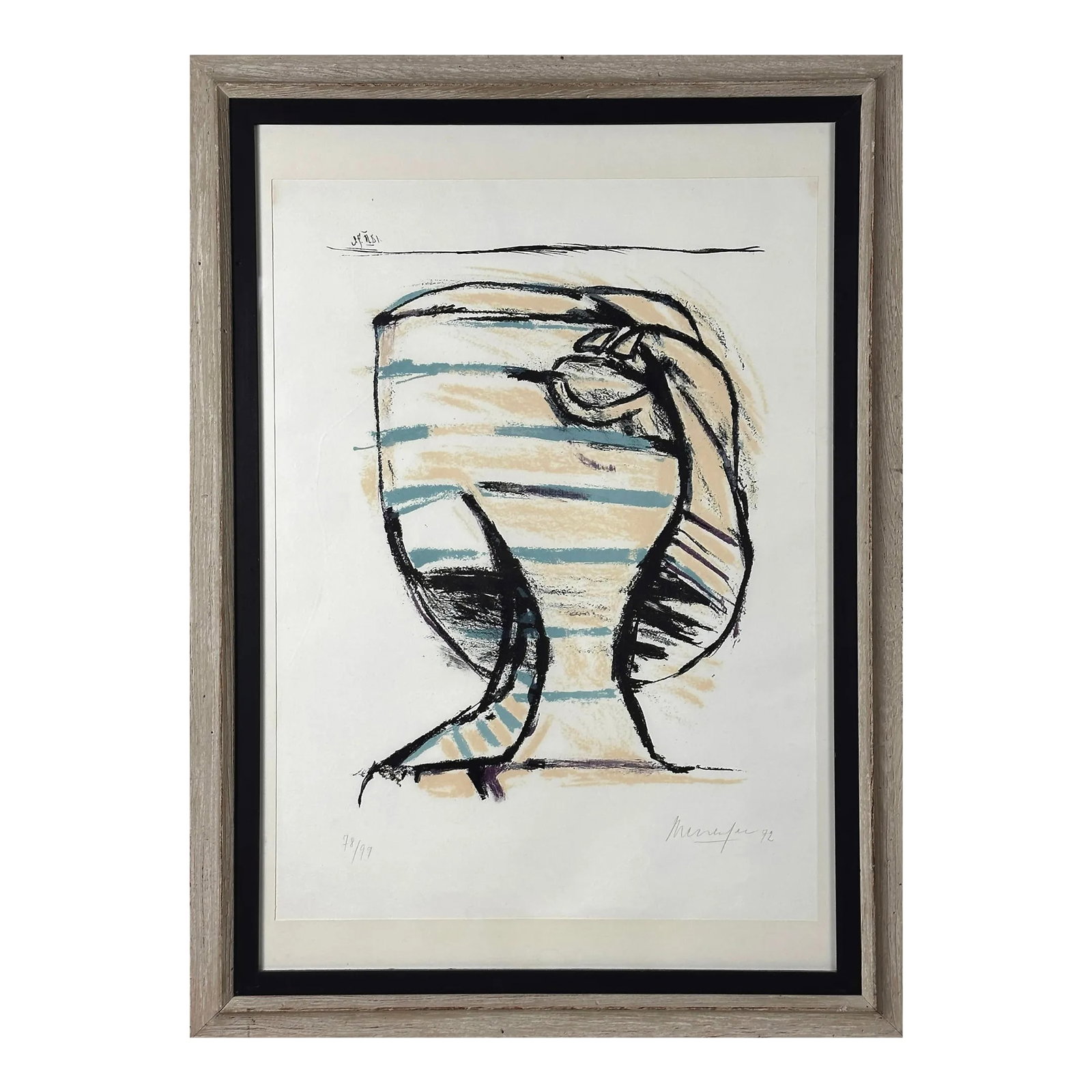 Jurgen Messensee (Austrian, B. 1936) - 'Infantin' Color Lithograph, Signed (1972, Framed) (1 of 6)