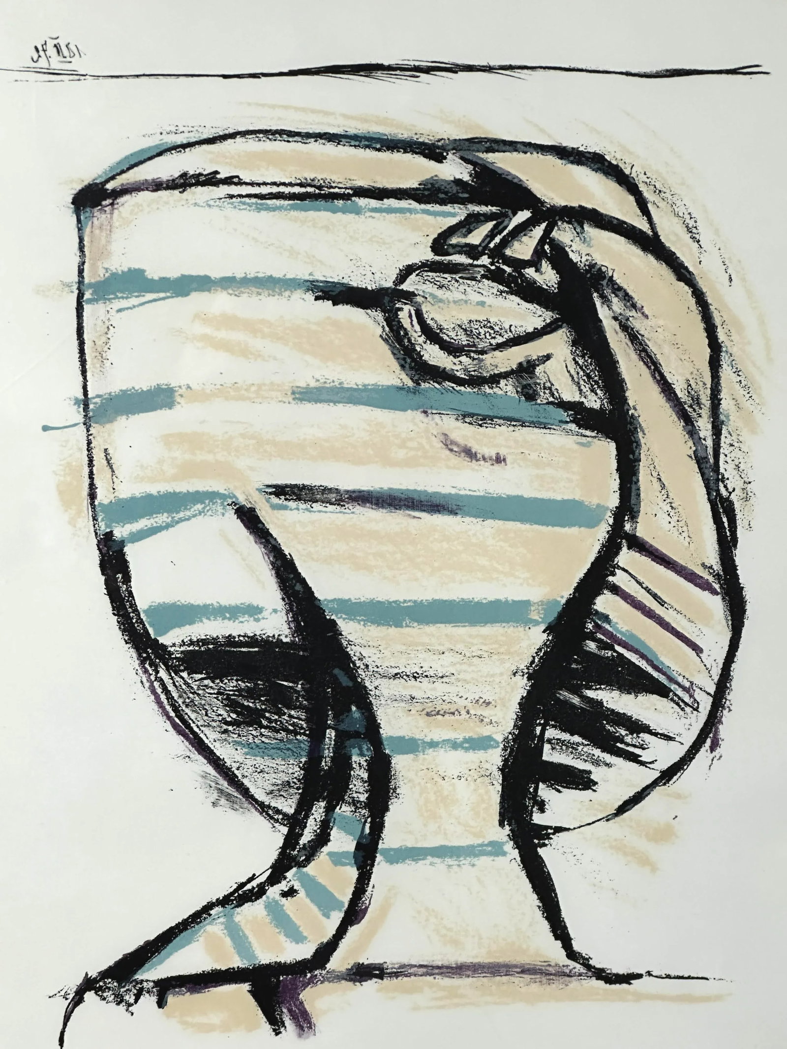 Jurgen Messensee (Austrian, B. 1936) - 'Infantin' Color Lithograph, Signed (1972, Framed) - 2