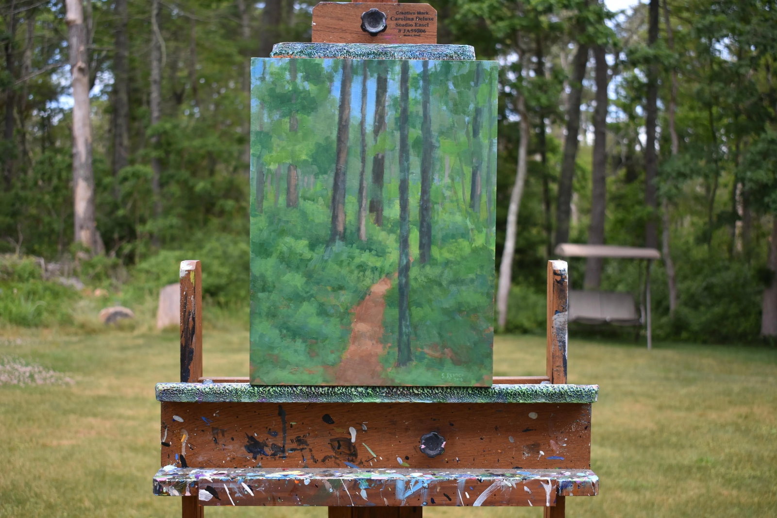 "Back Yard Path", Contemporary Painting by Stephen Remick - 2