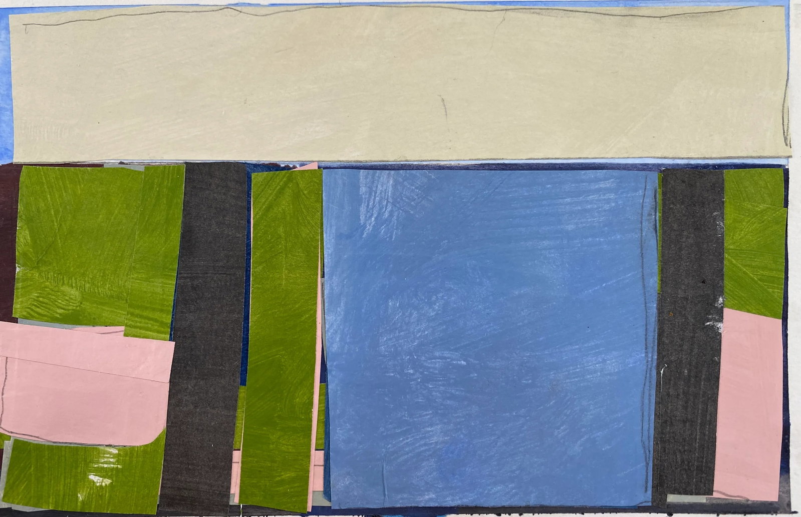Bryan Young Original Abstract Landscape Painting from The Lake Series, Maquette - 2