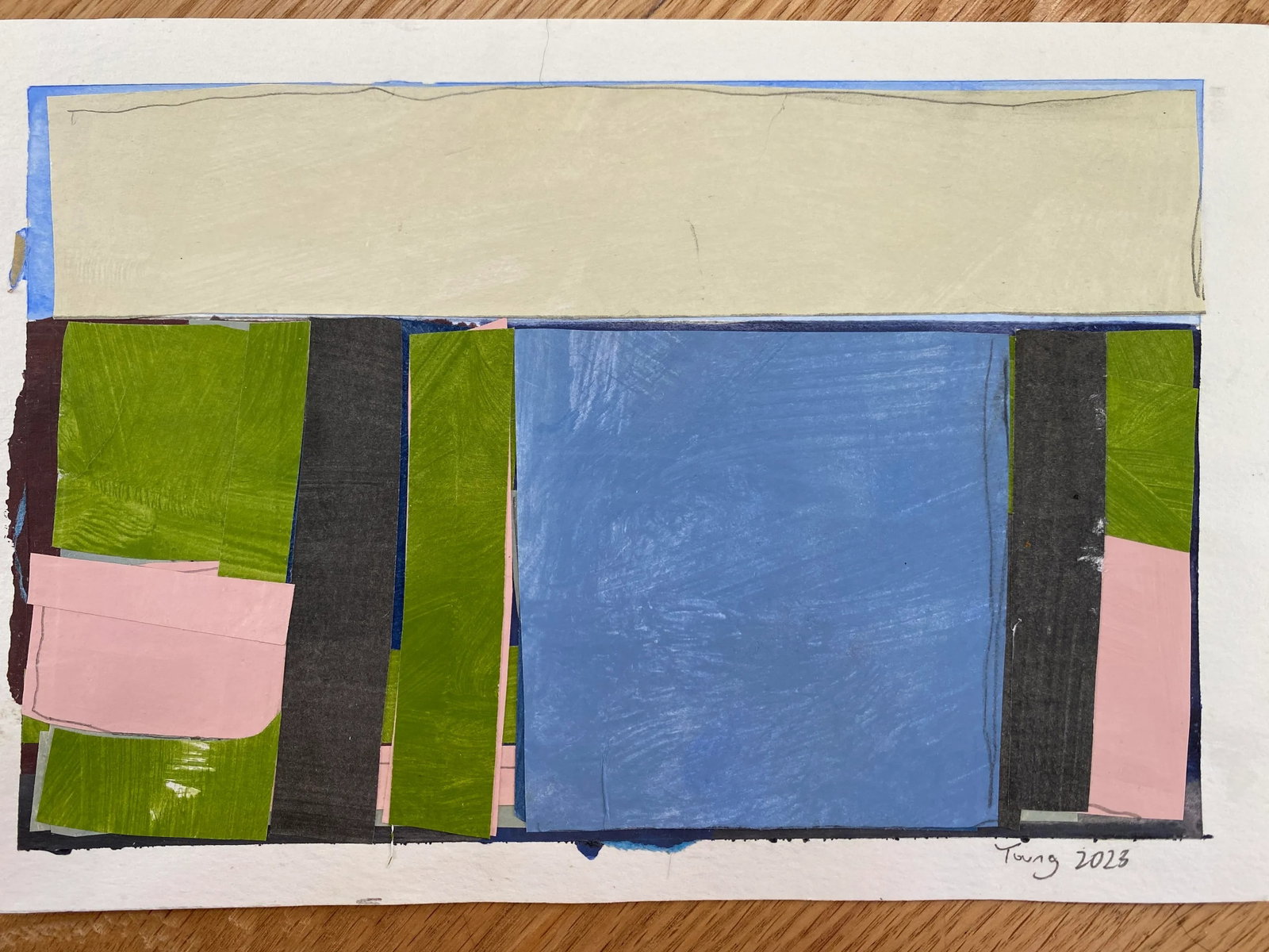 Bryan Young Original Abstract Landscape Painting from The Lake Series, Maquette - 4