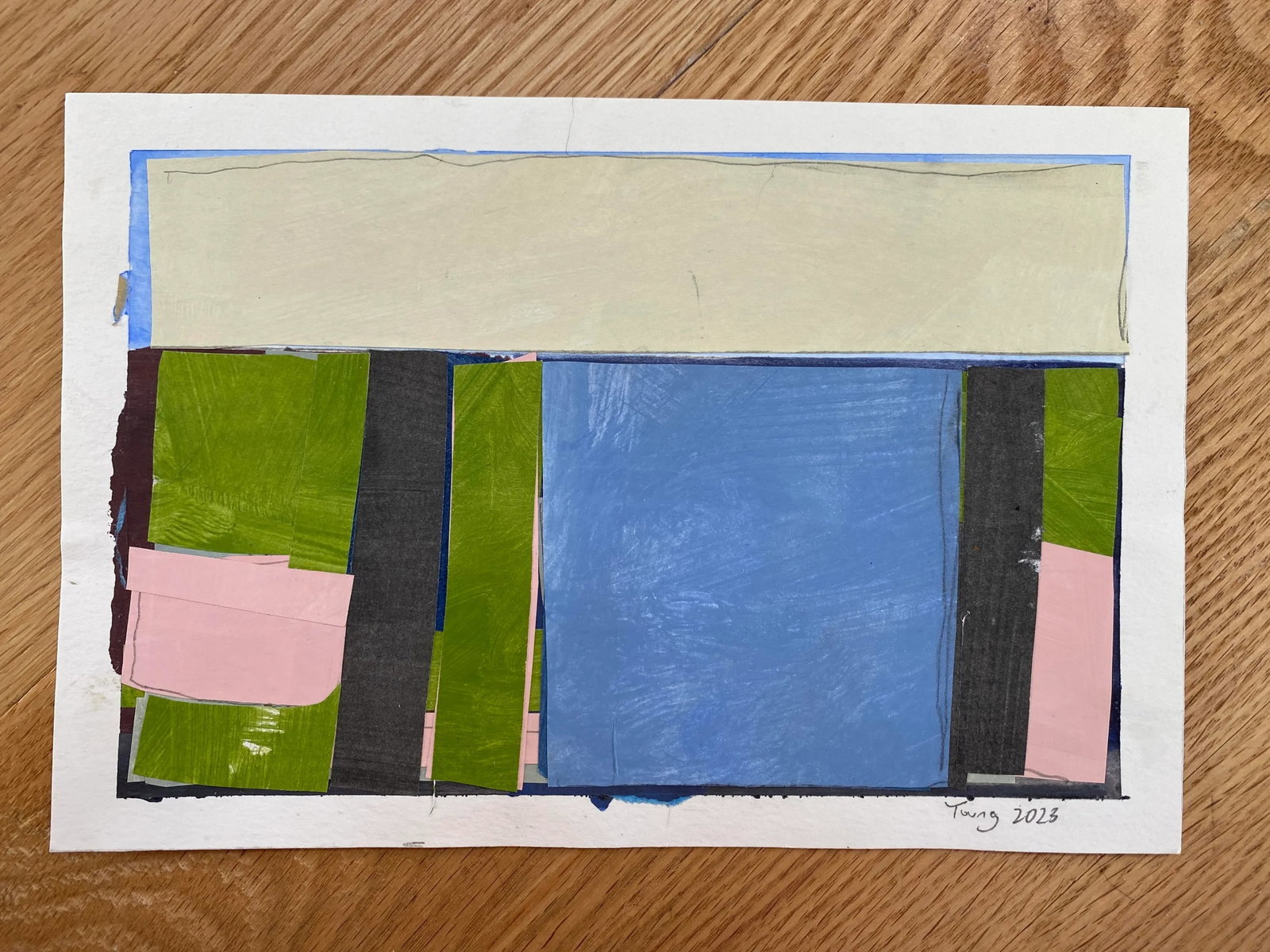 Bryan Young Original Abstract Landscape Painting from The Lake Series, Maquette - 5
