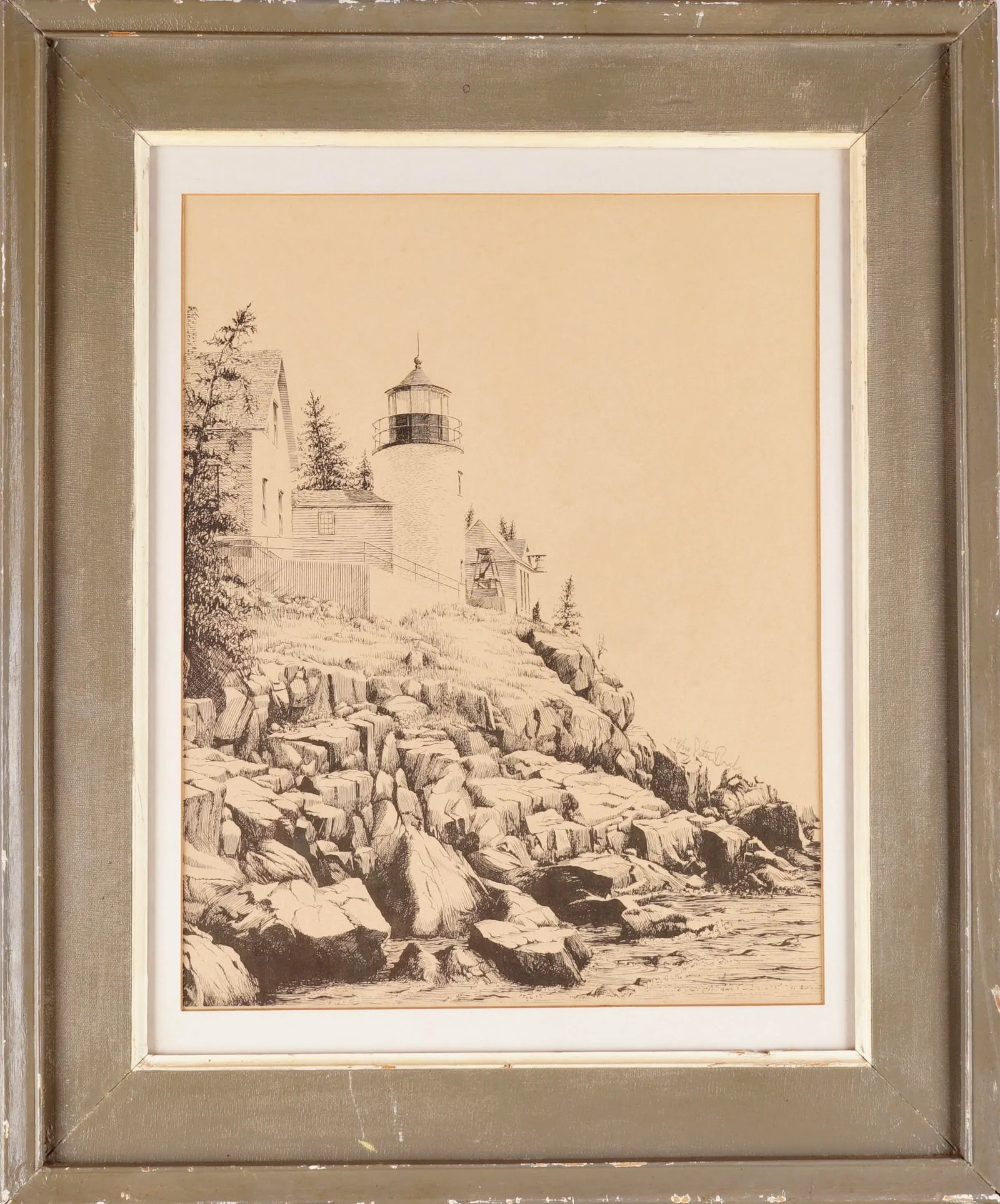 1970s Light House by the Sea by Peter Bugda Signed Numbered 174/200 - 10