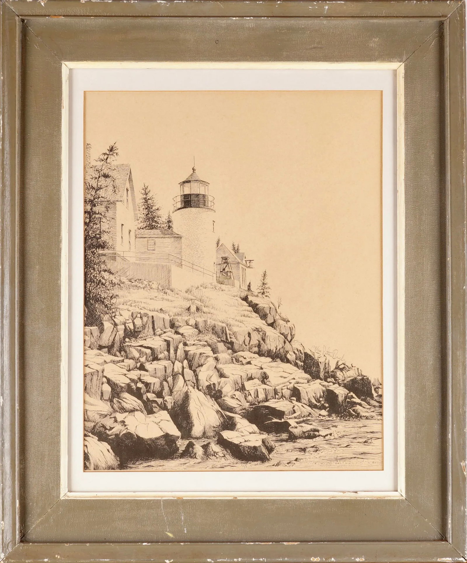 1970s Light House by the Sea by Peter Bugda Signed Numbered 174/200 - 11