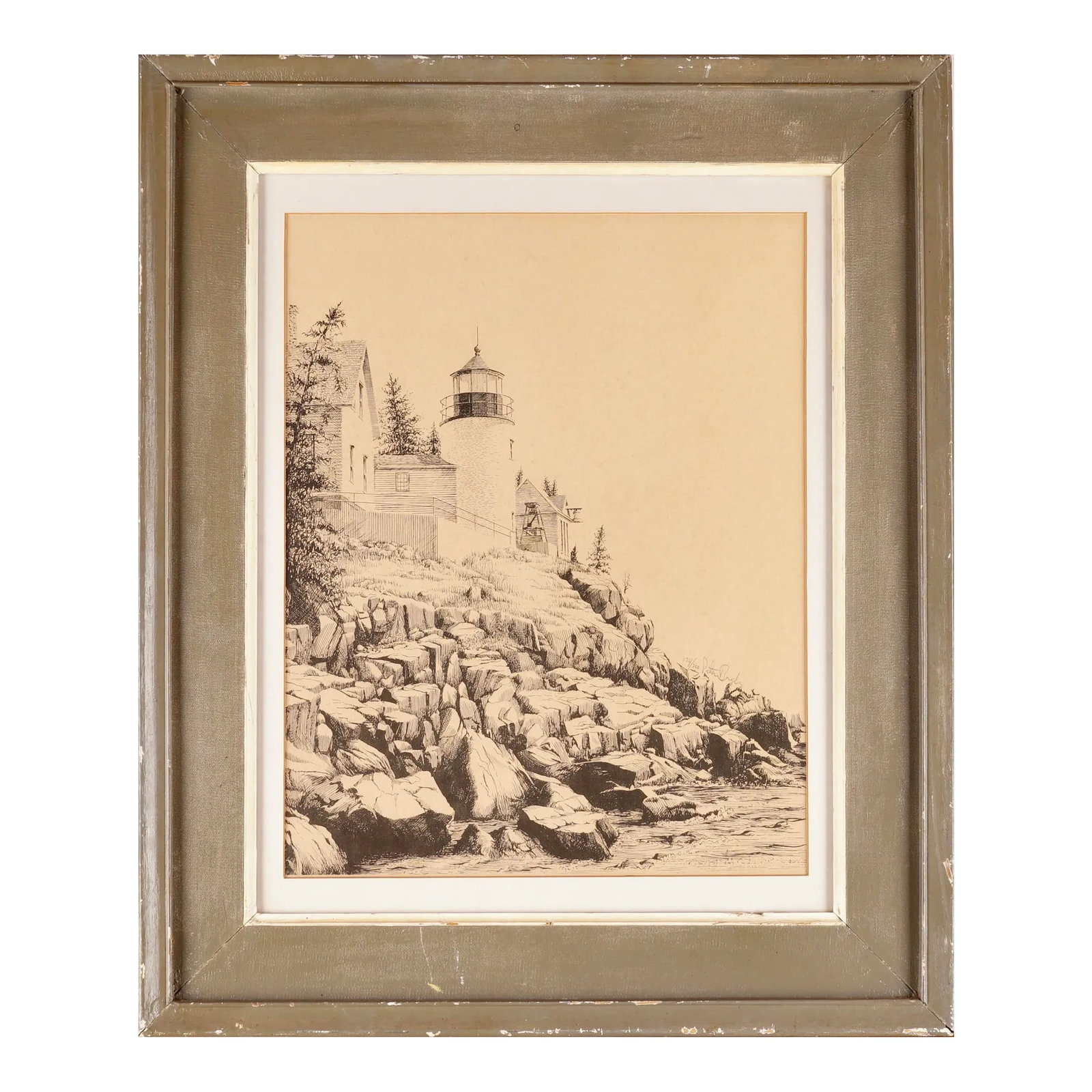 1970s Light House by the Sea by Peter Bugda Signed Numbered 174/200: Light House by the Sea by Peter Bugda Signed Numbered 174/200. A great opportunity to hang an American classic on your wall. This art piece is in good shape ready for hanging on your wall. Condition: