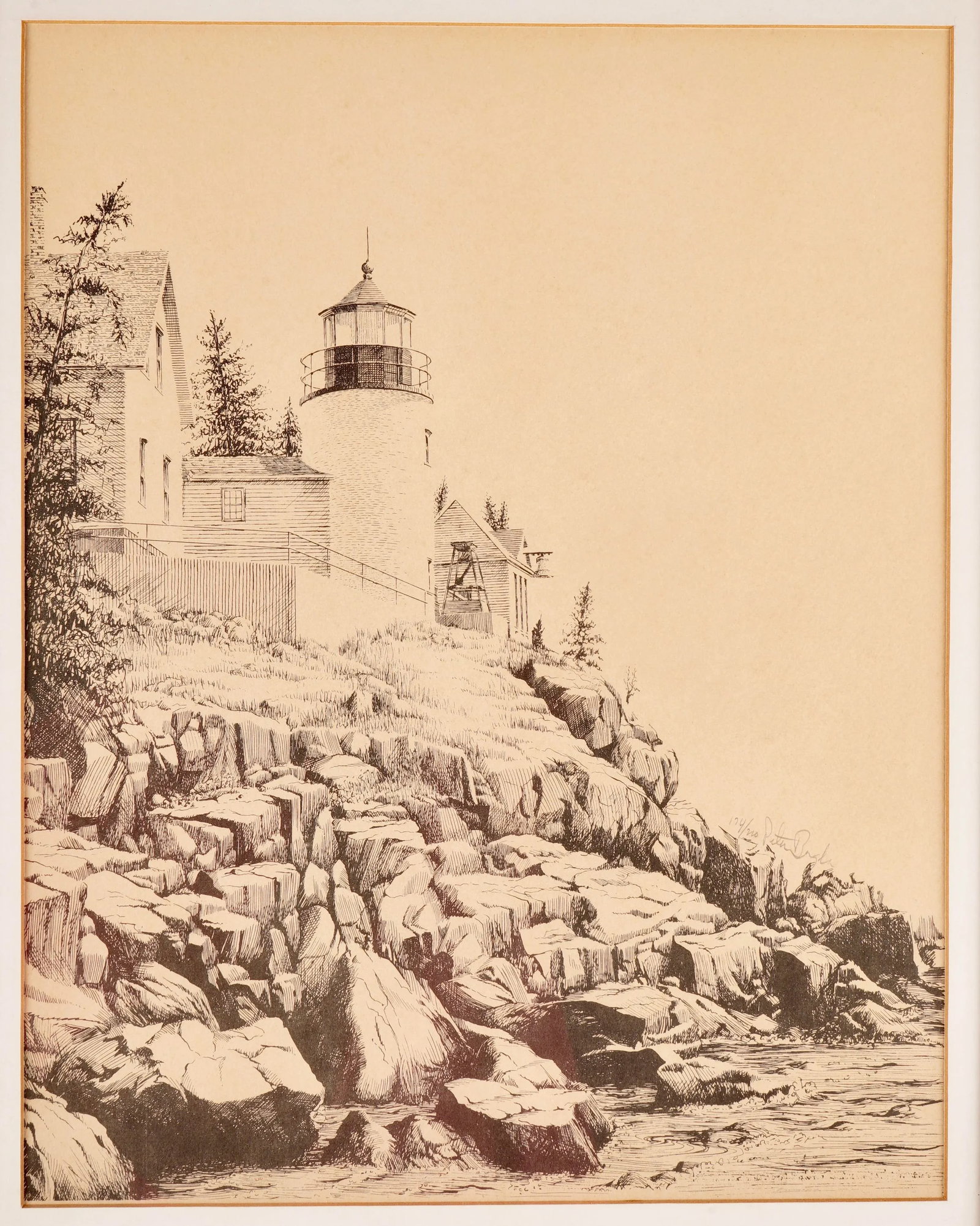 1970s Light House by the Sea by Peter Bugda Signed Numbered 174/200 - 6
