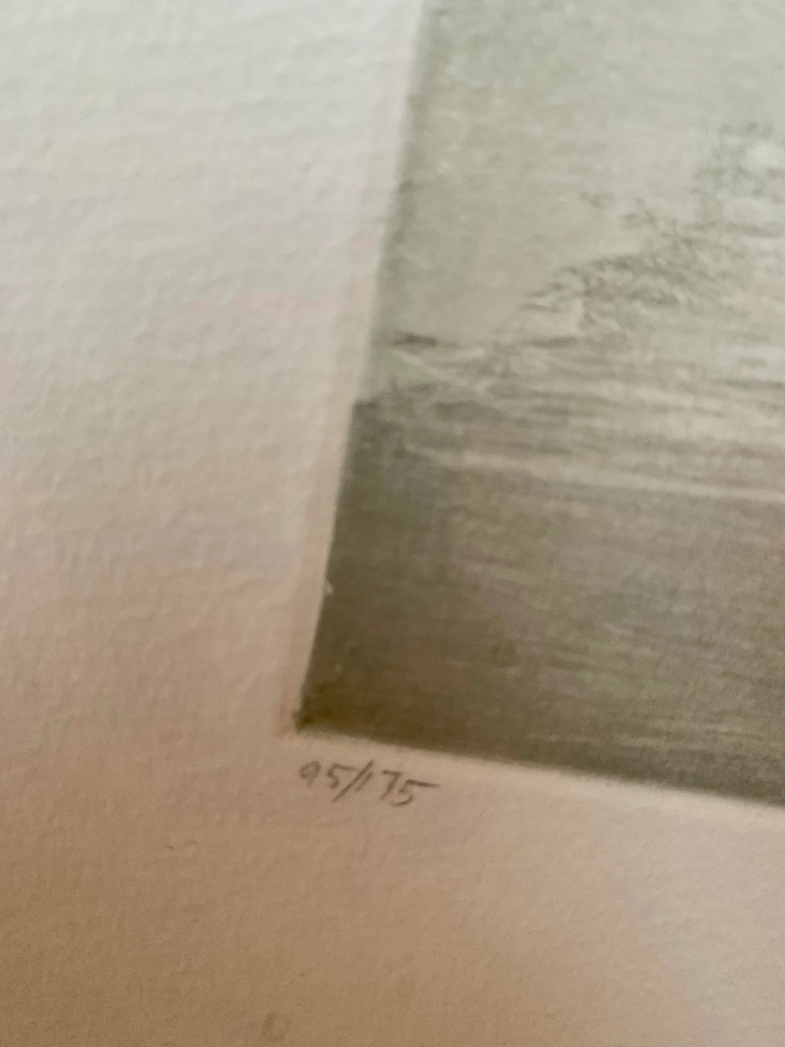 1980's Original Artist Signed Lithograph Print on Handmade Paper Titled 'Water Barn', Framed - 8
