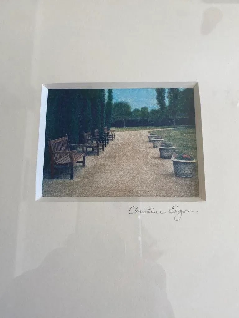 Early 21st Century Signed Polaroid Transfers, Set of 4, Landscape Garden Scenes - 5