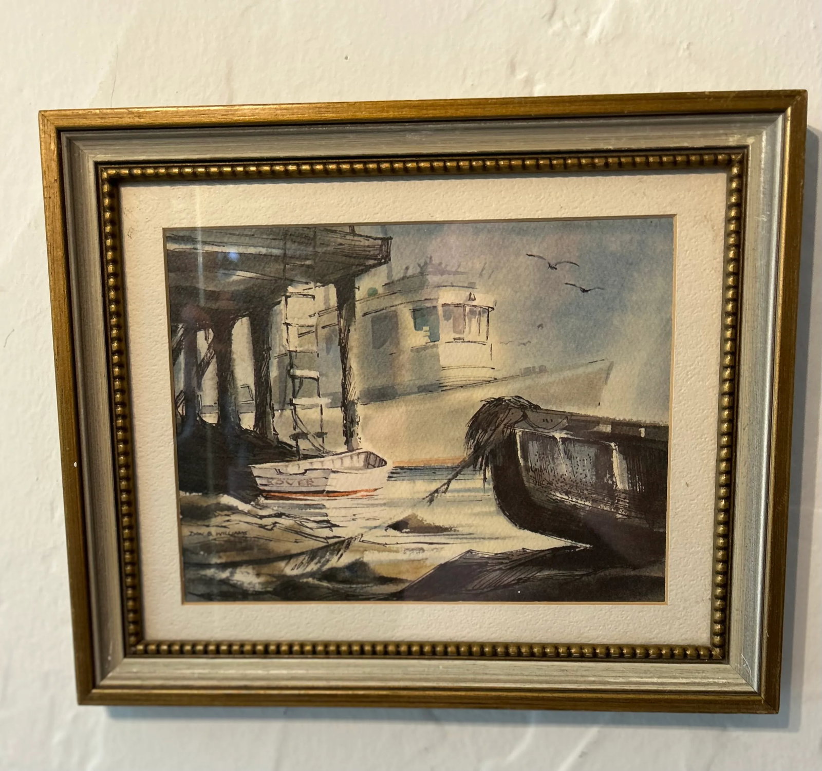 1975 Harbor Scene Watercolor Painting by California Artist Donald B. Williams - 10