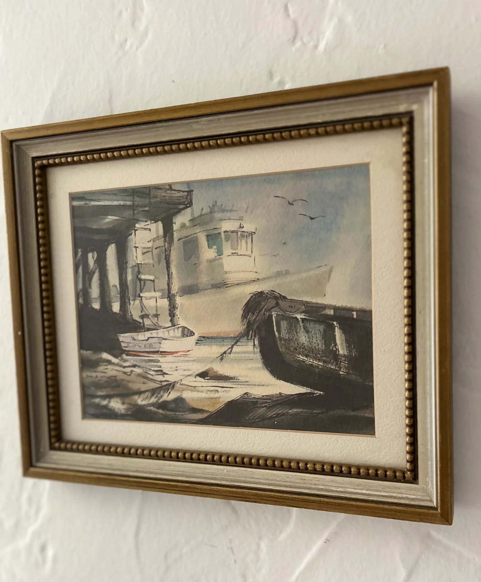 1975 Harbor Scene Watercolor Painting by California Artist Donald B. Williams - 4