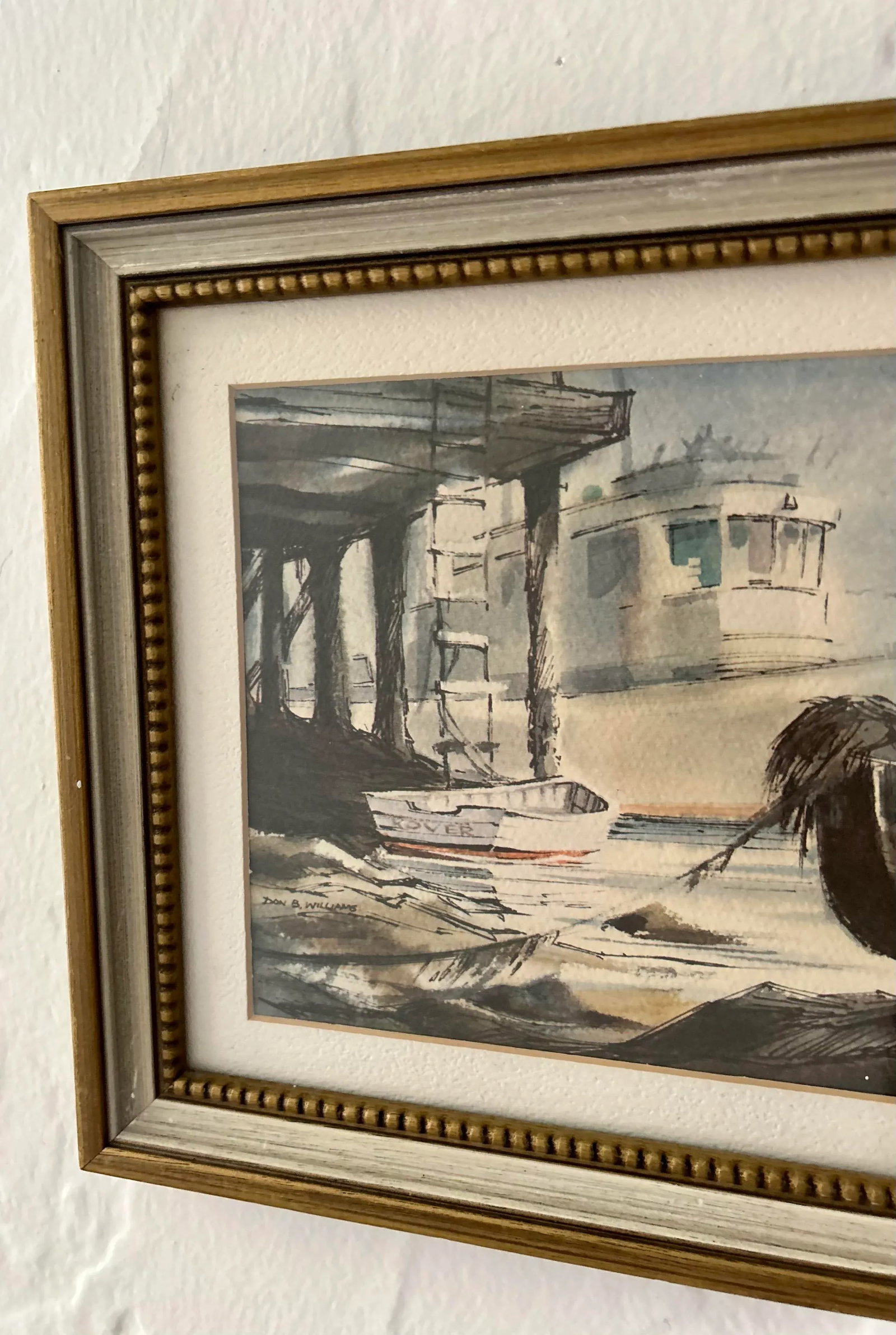 1975 Harbor Scene Watercolor Painting by California Artist Donald B. Williams - 6