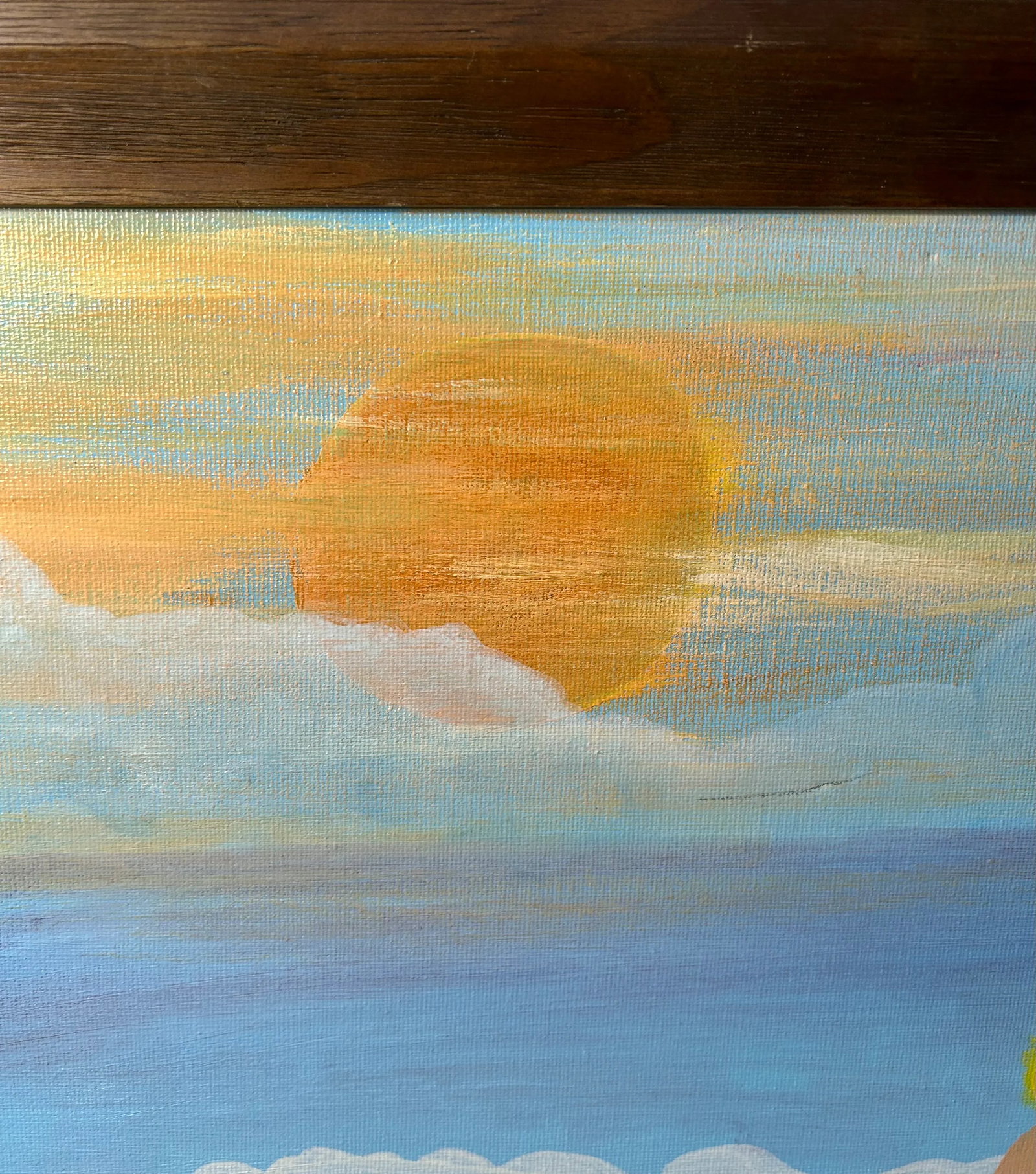 Impressionistic Seascape "Let's Go Swimming" Oil Painting on Canvas by Danos, Framed - 7