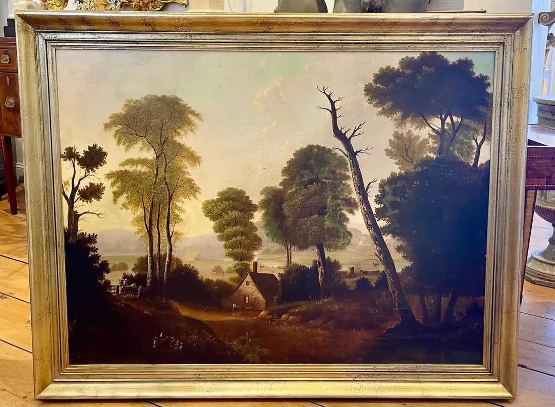 19th Century American Landscape Painting in Style of George Caleb Bingham - 12