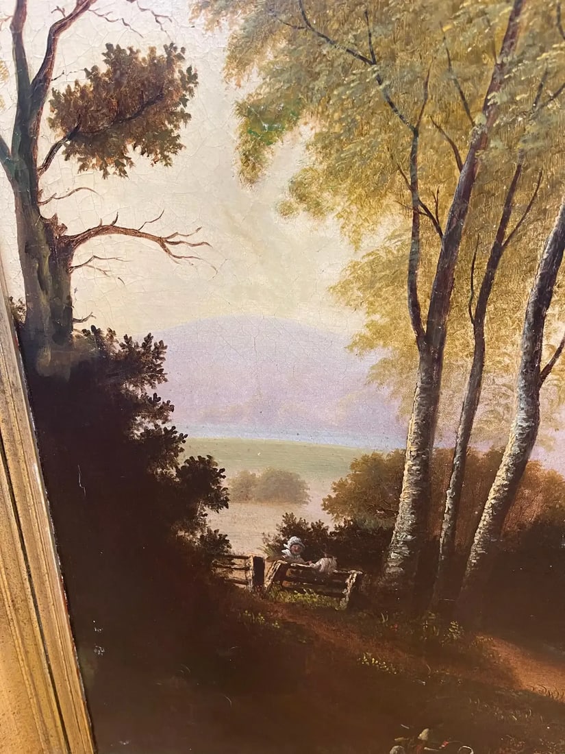 19th Century American Landscape Painting in Style of George Caleb Bingham - 8