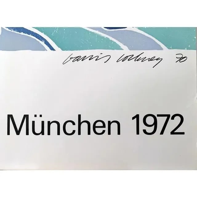 David Hockney, Olympische Spiele Munchen, Official Olympic Artist Poster, 1972 Original - 2