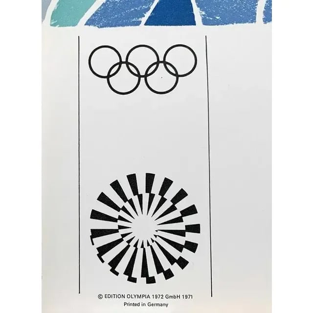 David Hockney, Olympische Spiele Munchen, Official Olympic Artist Poster, 1972 Original - 4