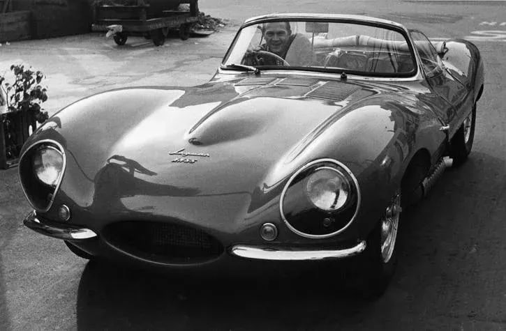 Steve McQueen in His 1957 Xk Ss Jaguar 1960 (Photo by Sid Avery) - 5