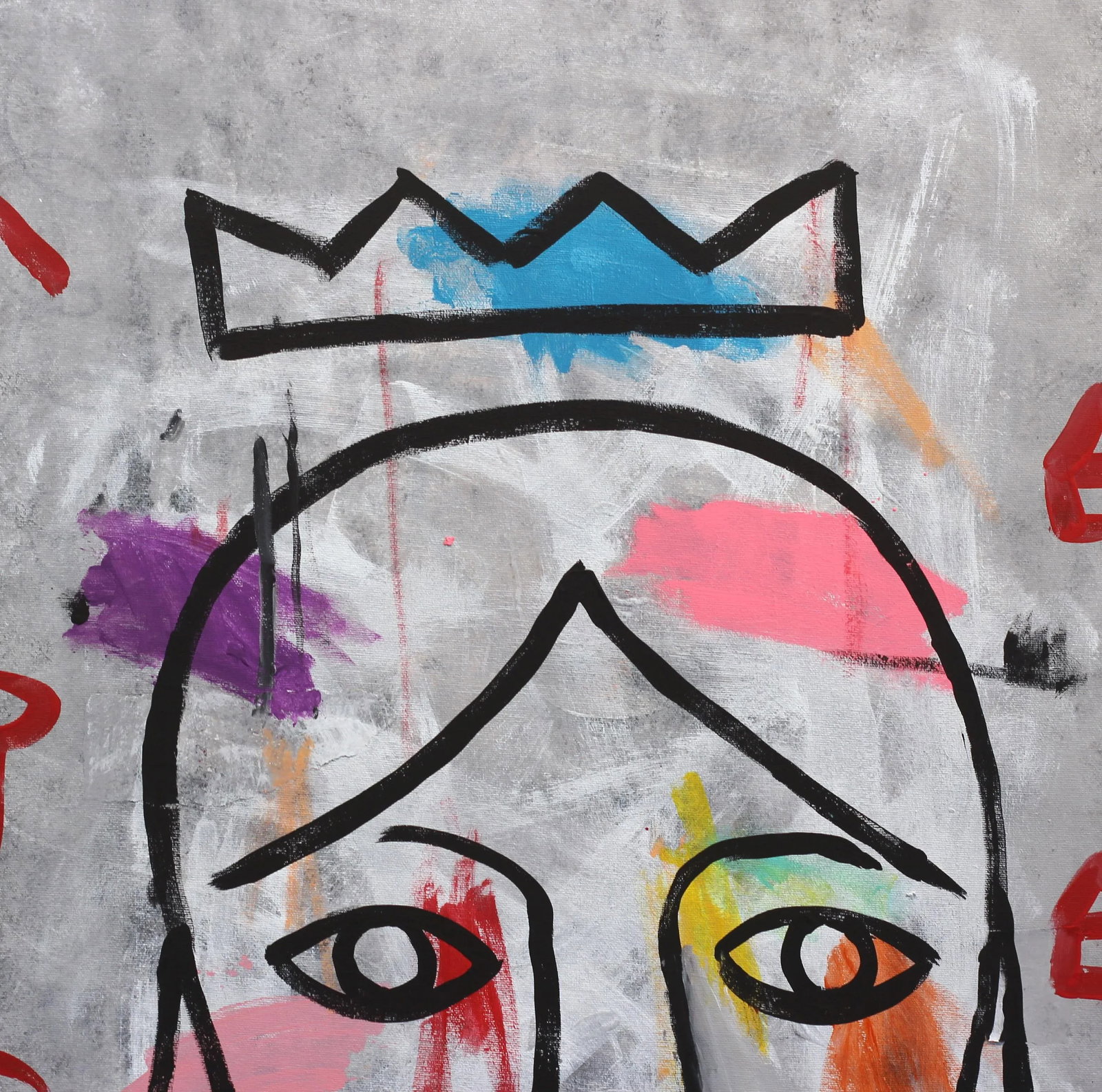 Abstract Figurative Art "Lady Like" Original Acrylic Painting on Canvas Artwork by Gary John - 5