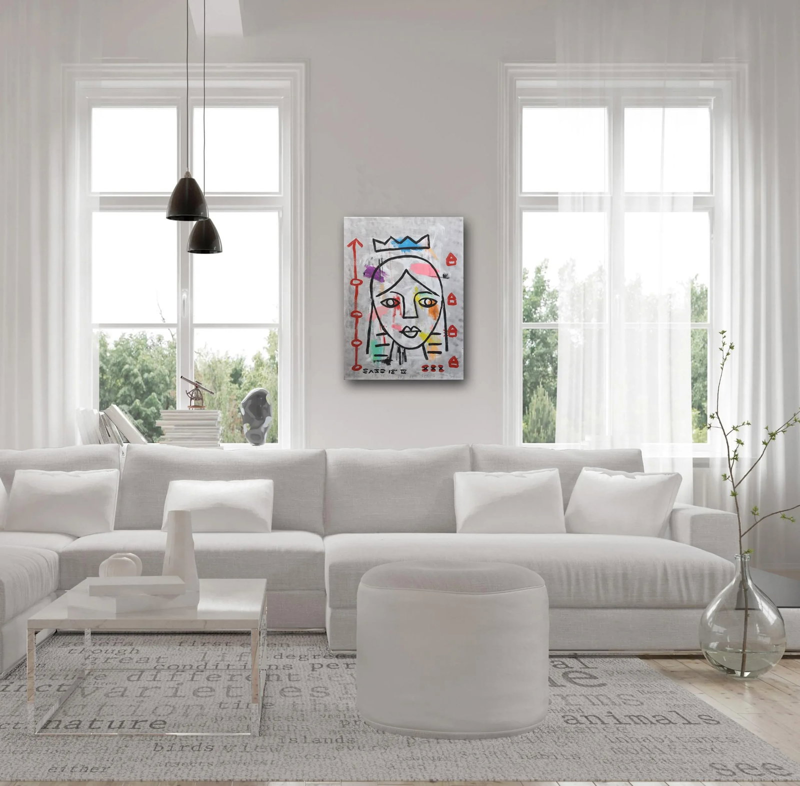 Abstract Figurative Art "Lady Like" Original Acrylic Painting on Canvas Artwork by Gary John - 6
