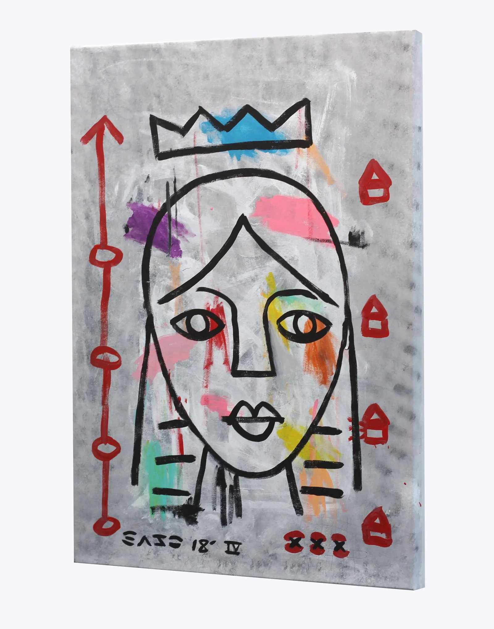 Abstract Figurative Art "Lady Like" Original Acrylic Painting on Canvas Artwork by Gary John - 8
