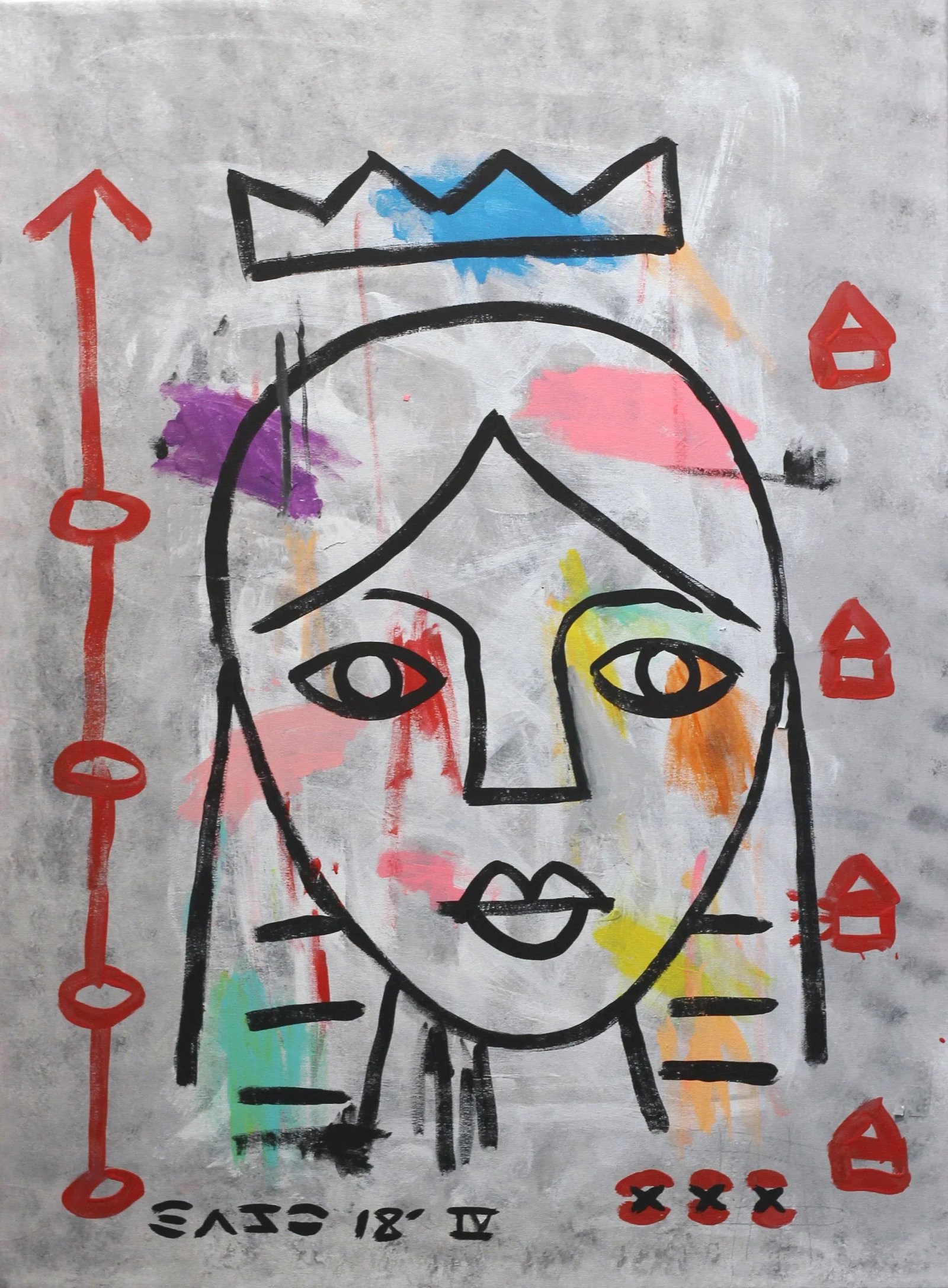 Abstract Figurative Art "Lady Like" Original Acrylic Painting on Canvas Artwork by Gary John - 9