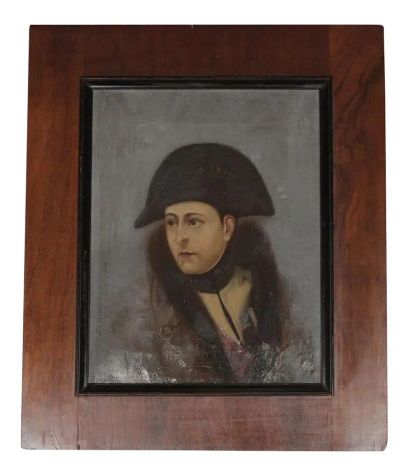 Late 19th Century Vintage Napoleon Oil Painting: Early Oil on Canvas of Napoleon Dimensions: 20" H x 17" W x 1" D Condition: Alterations: Original Condition Unaltered Imperfections: Some Imperfections Condition Notes: Excellent original condition