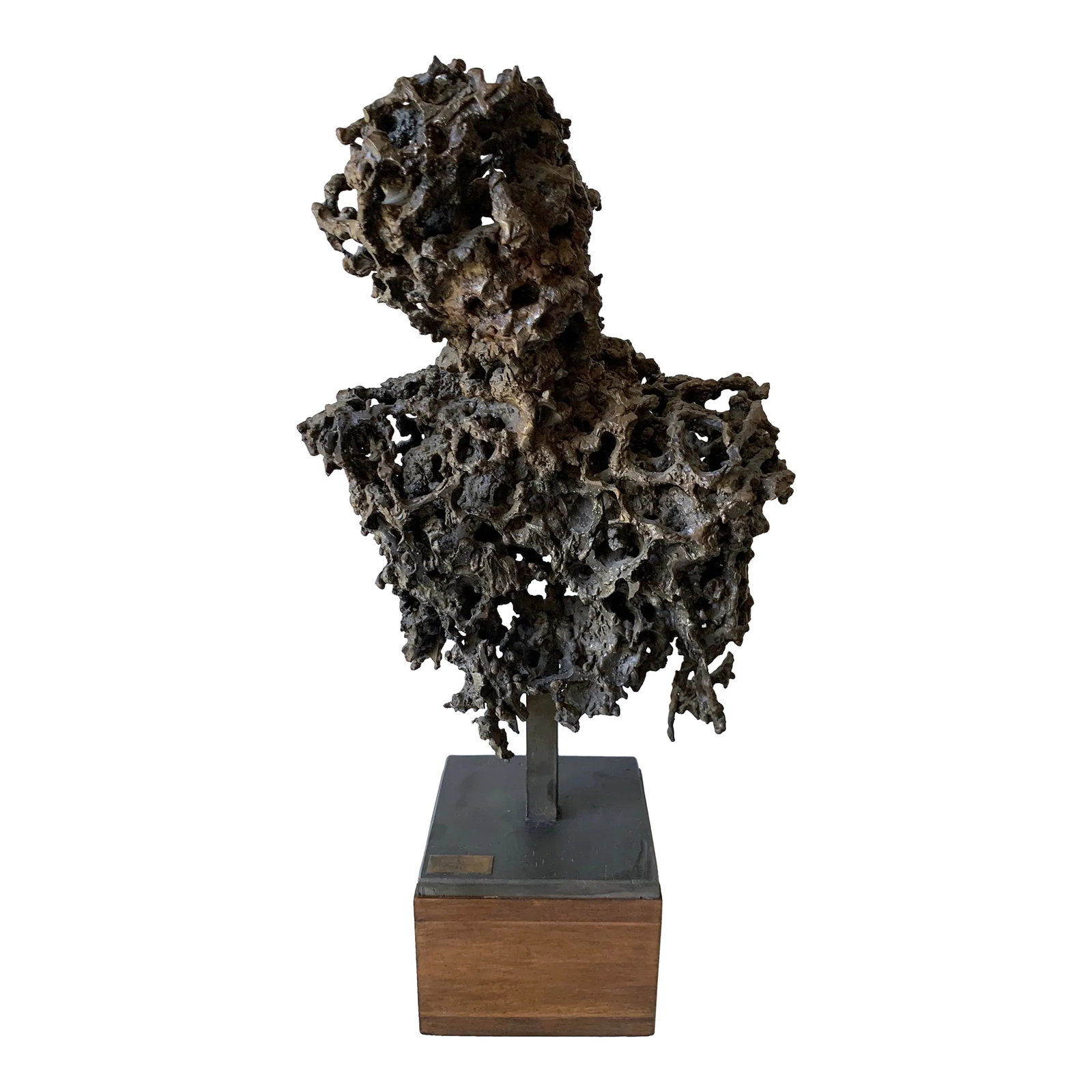 Mid Century Brutalist Sculpture by Daniel Gluck 'Bust of a Man' (1 of 12)