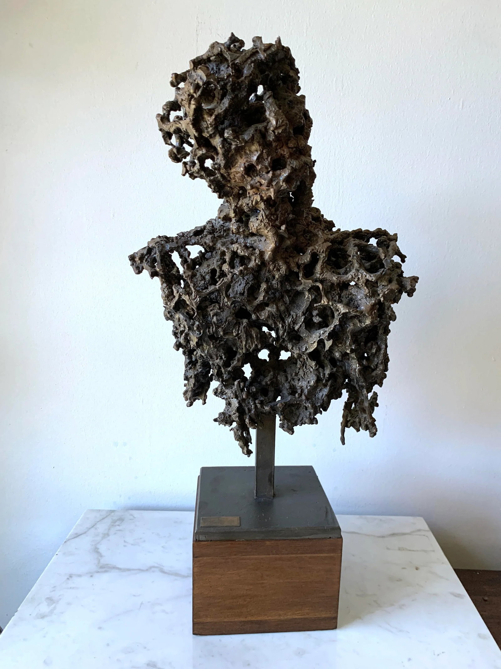 Mid Century Brutalist Sculpture by Daniel Gluck 'Bust of a Man' - 2