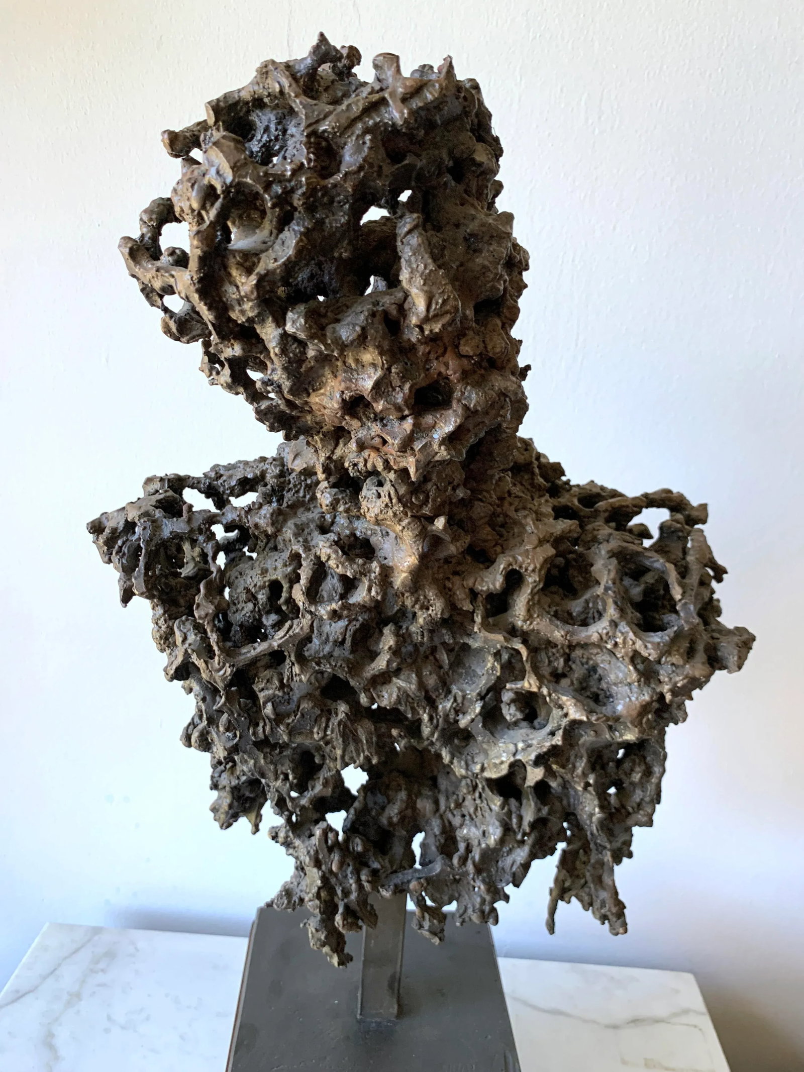 Mid Century Brutalist Sculpture by Daniel Gluck 'Bust of a Man' - 4