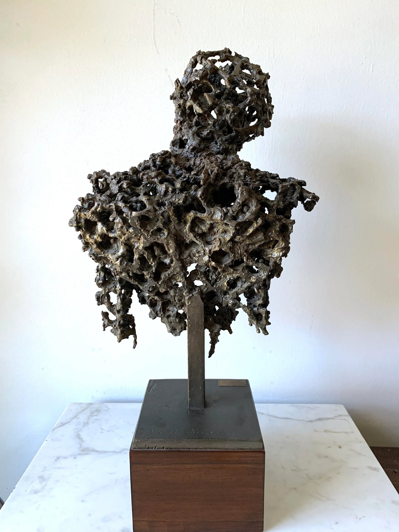 Mid Century Brutalist Sculpture by Daniel Gluck 'Bust of a Man' - 7