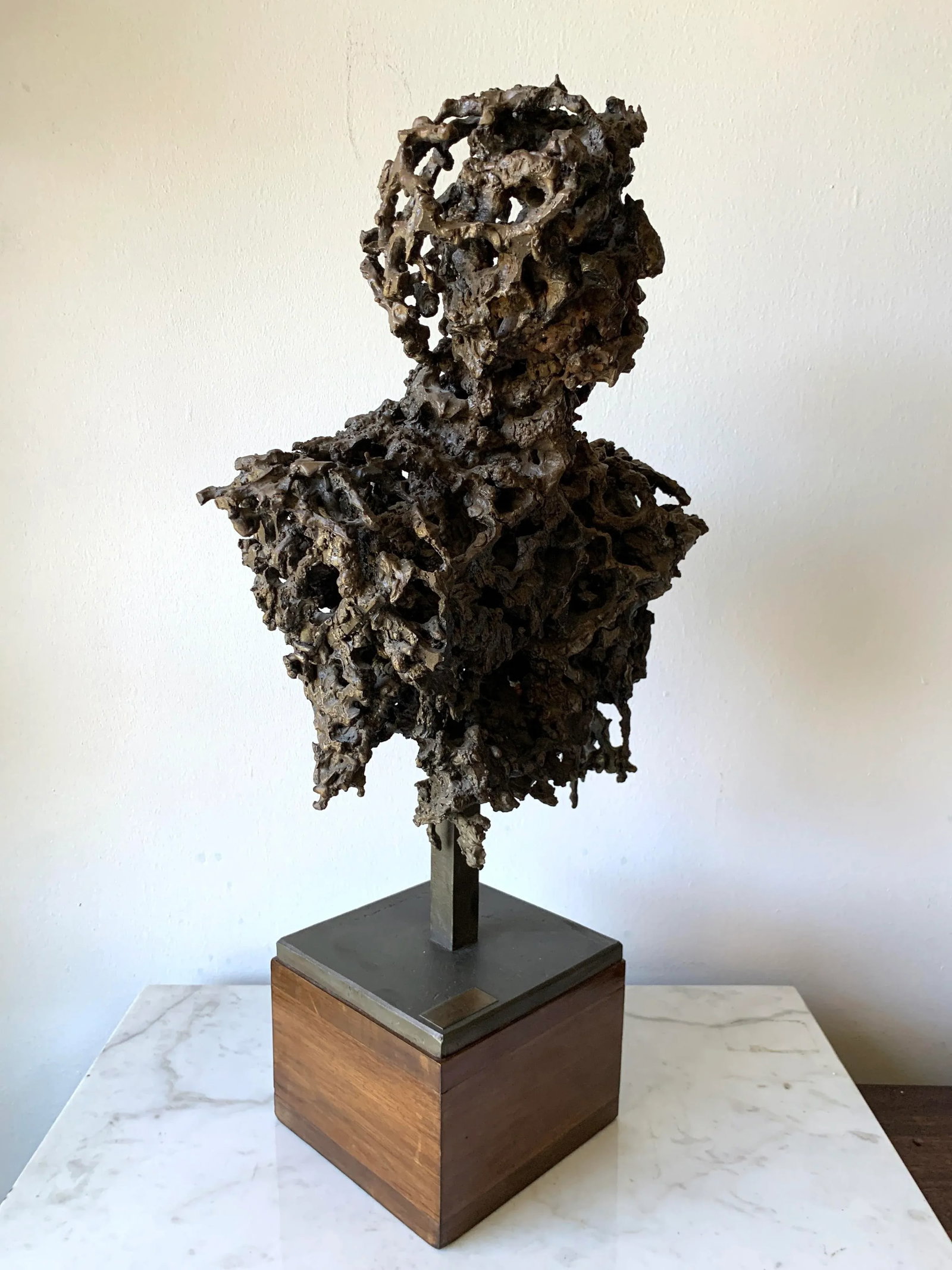Mid Century Brutalist Sculpture by Daniel Gluck 'Bust of a Man' - 8