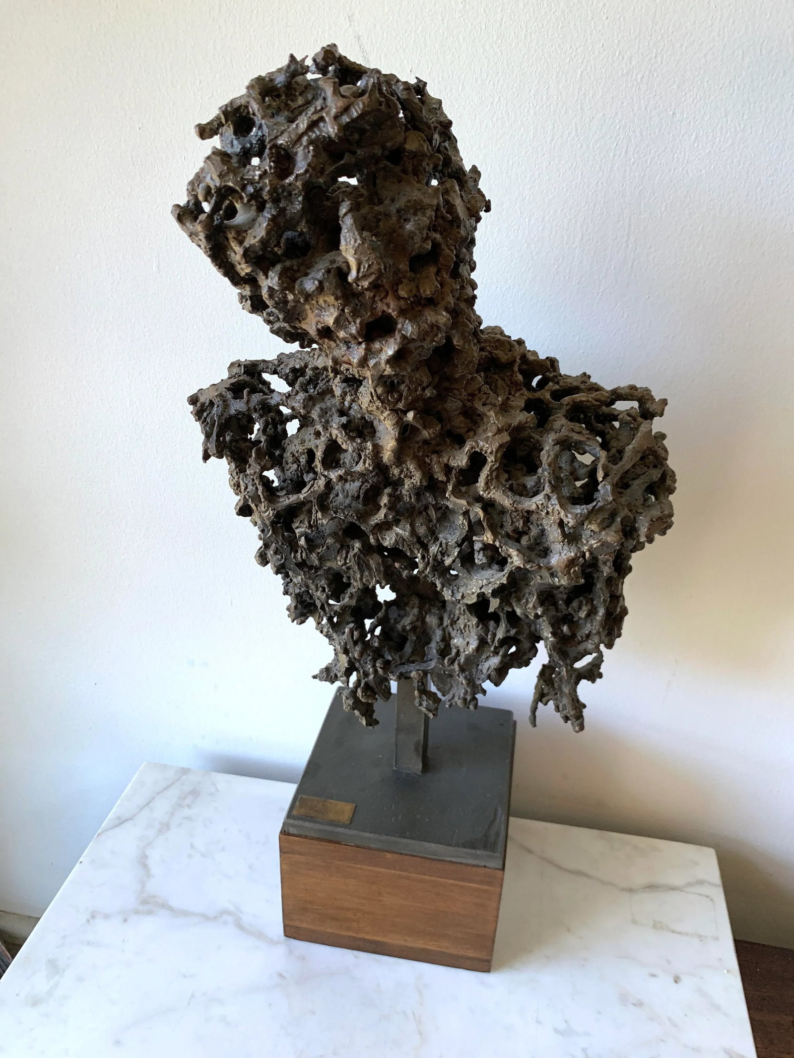Mid Century Brutalist Sculpture by Daniel Gluck 'Bust of a Man' - 9