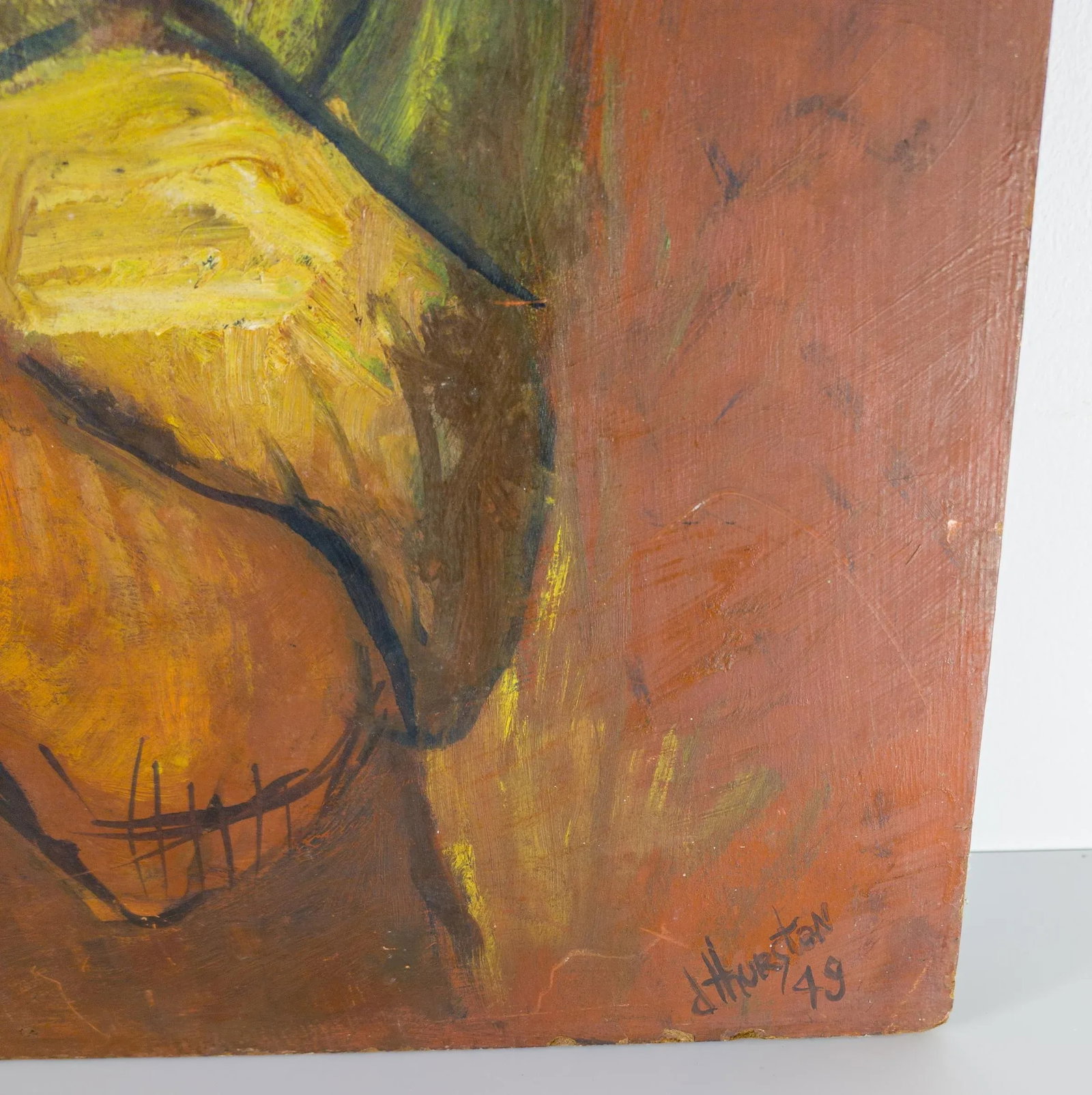 Mid-Century American Impressionist Abstract Portrait of a Boy Playing a Flute - 7