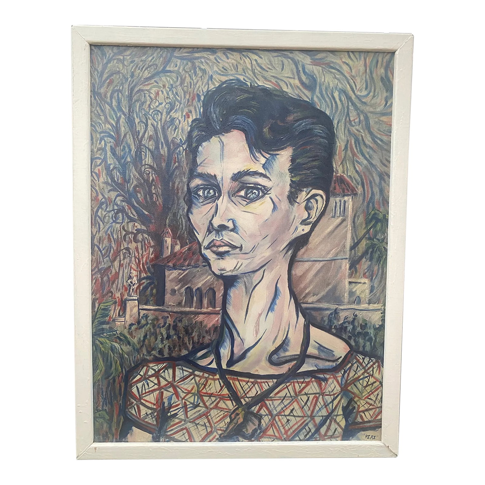 "Riki" Self Portrait, Oil on Board. Original Artwork. (1 of 6)