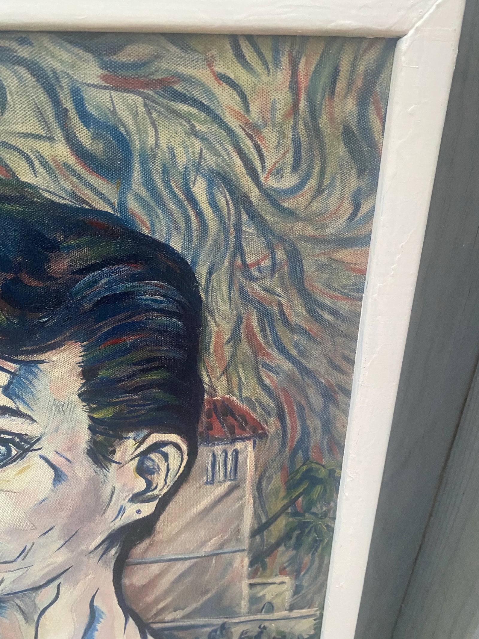 "Riki" Self Portrait, Oil on Board. Original Artwork. - 3