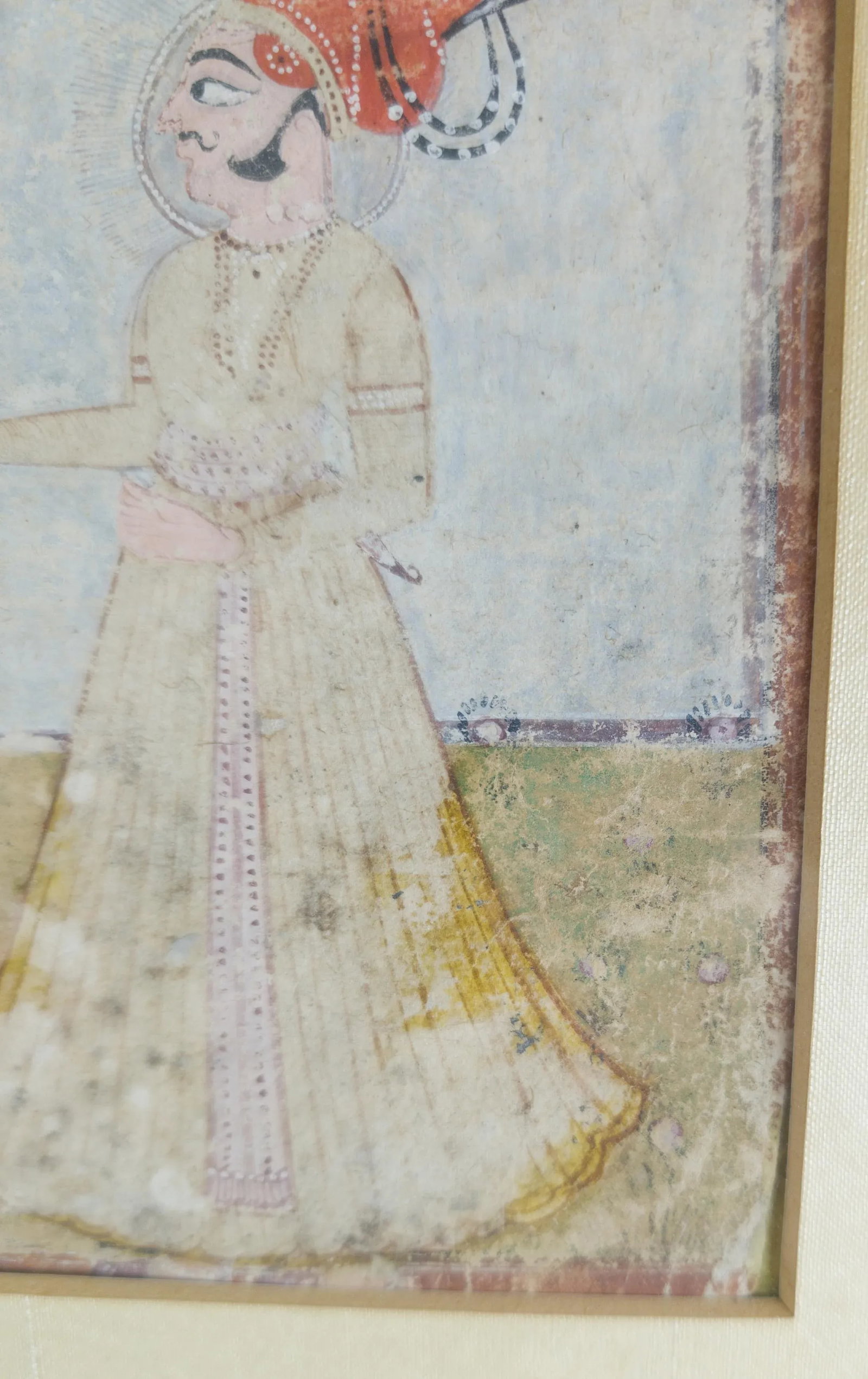 18th Century Indian Mughal Miniature Gouache Painting on Paper - 10
