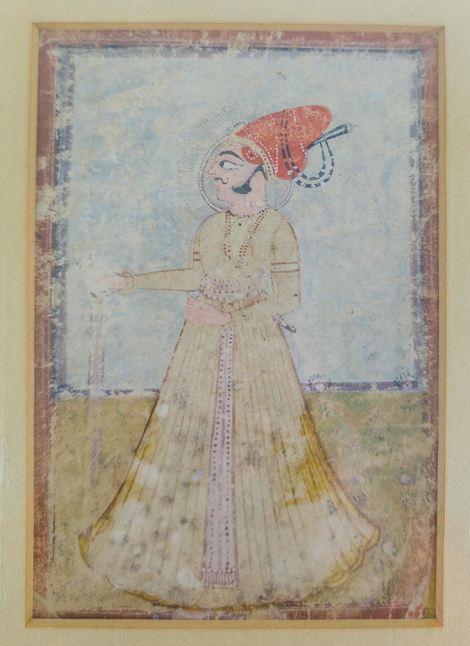 18th Century Indian Mughal Miniature Gouache Painting on Paper - 3