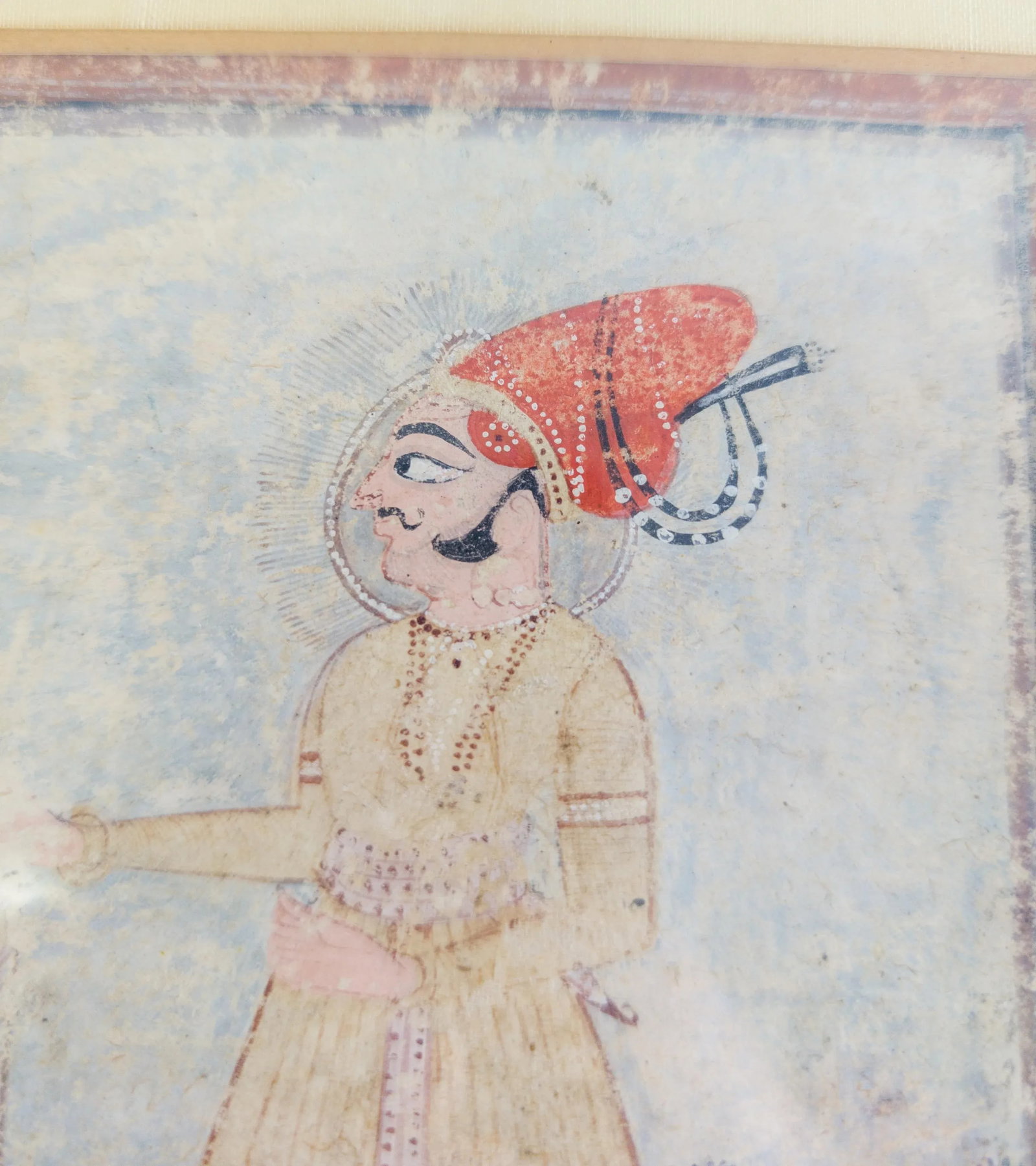18th Century Indian Mughal Miniature Gouache Painting on Paper - 4
