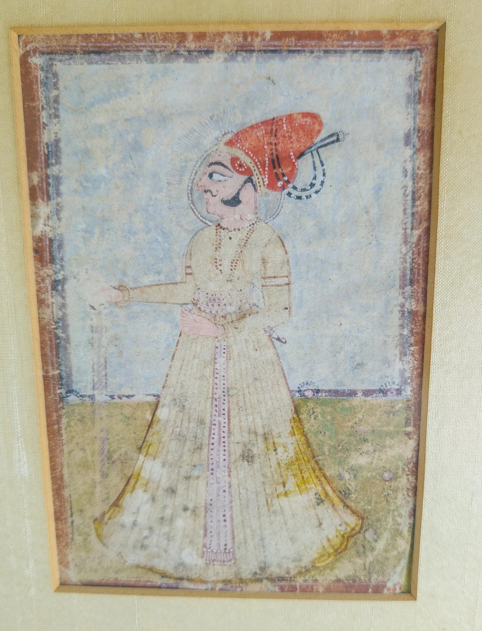18th Century Indian Mughal Miniature Gouache Painting on Paper - 7