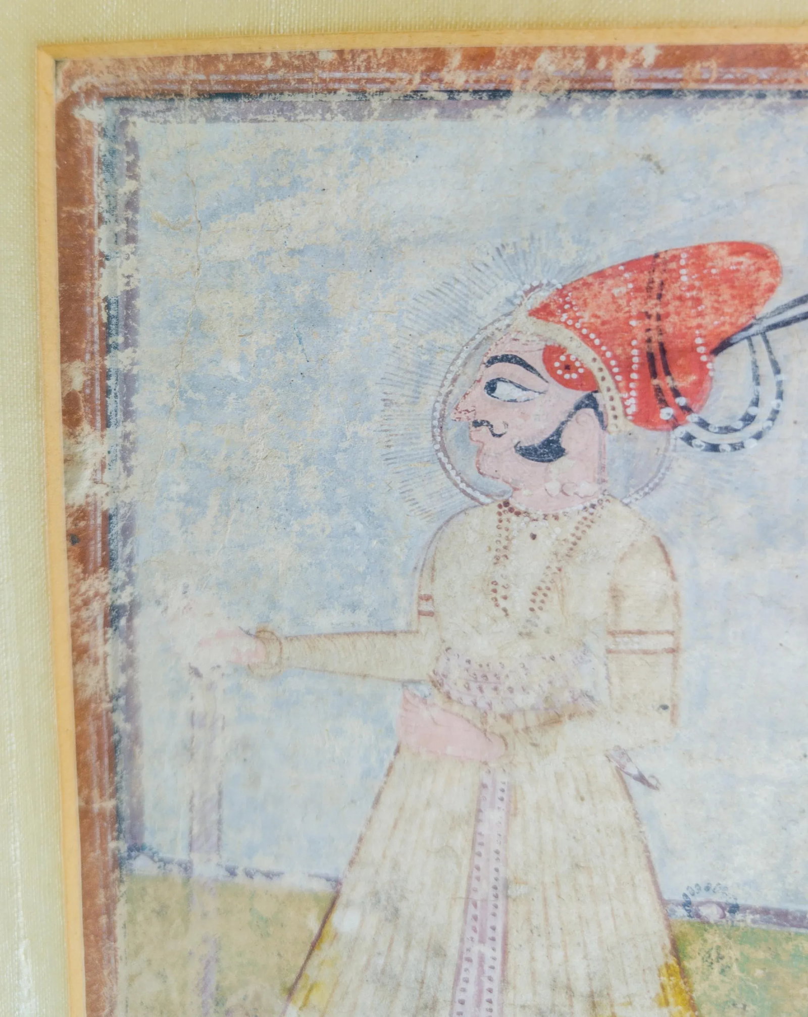 18th Century Indian Mughal Miniature Gouache Painting on Paper - 8