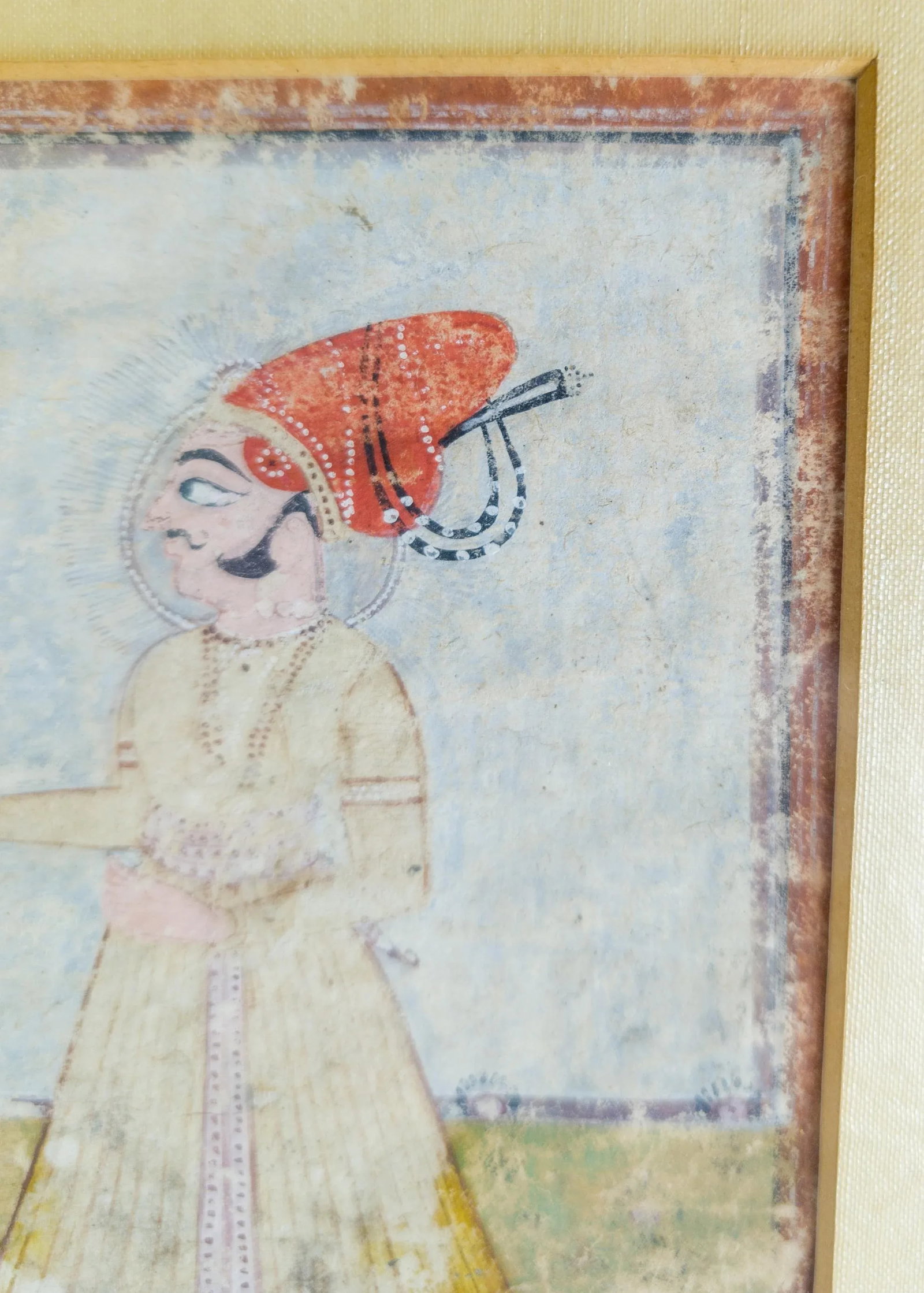 18th Century Indian Mughal Miniature Gouache Painting on Paper - 9