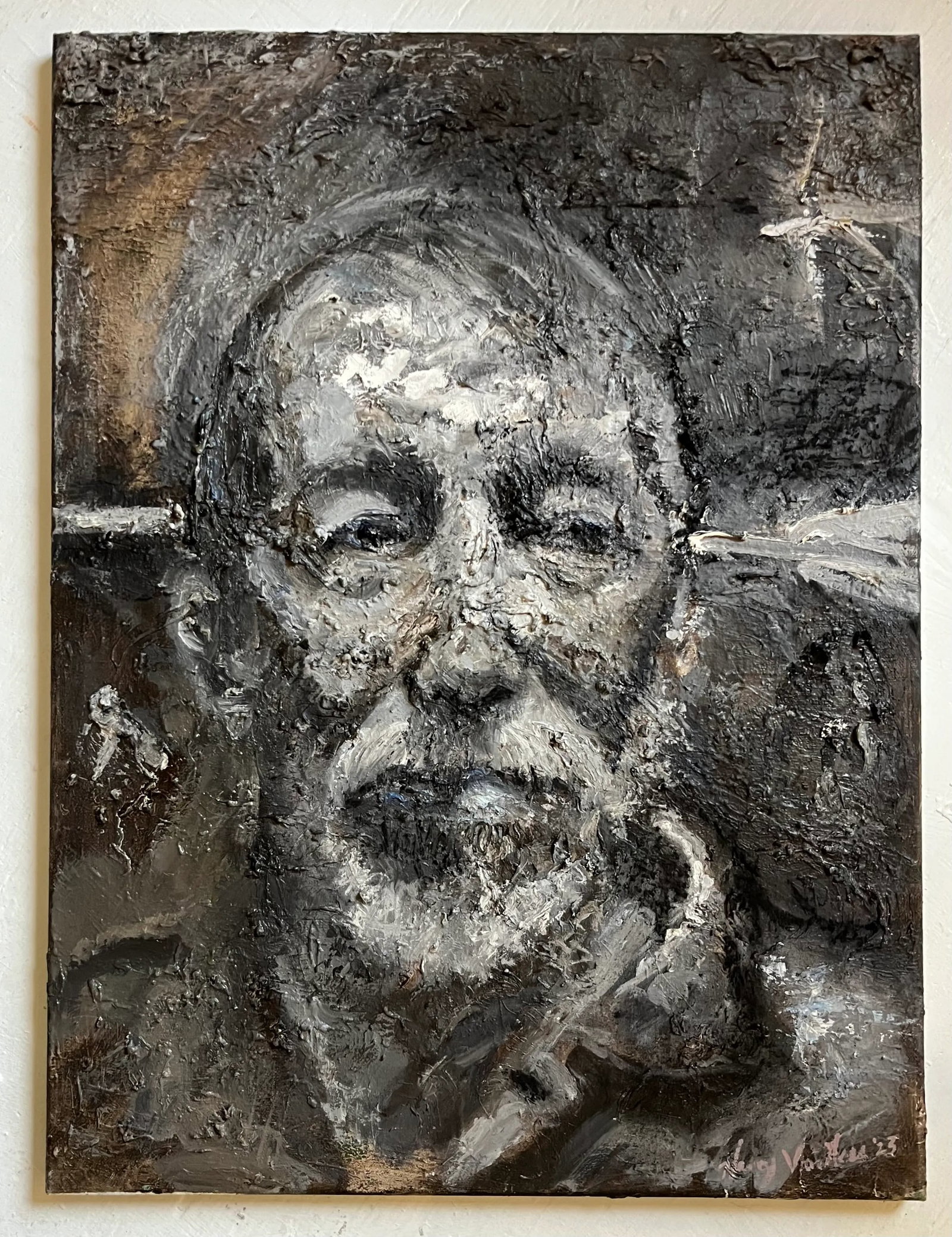 Black & White Man, Portrait Paintings - 2