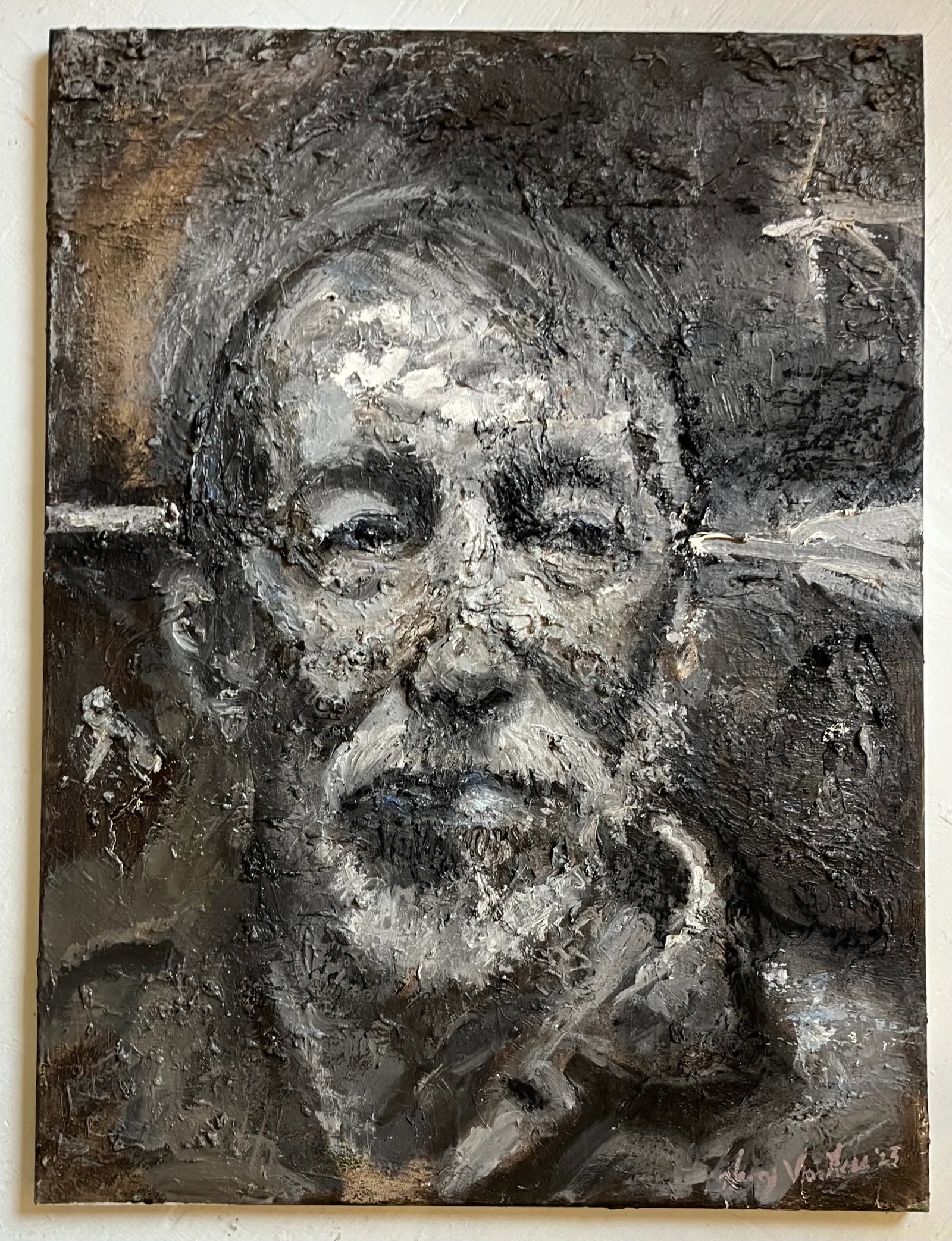 Black & White Man, Portrait Paintings - 4