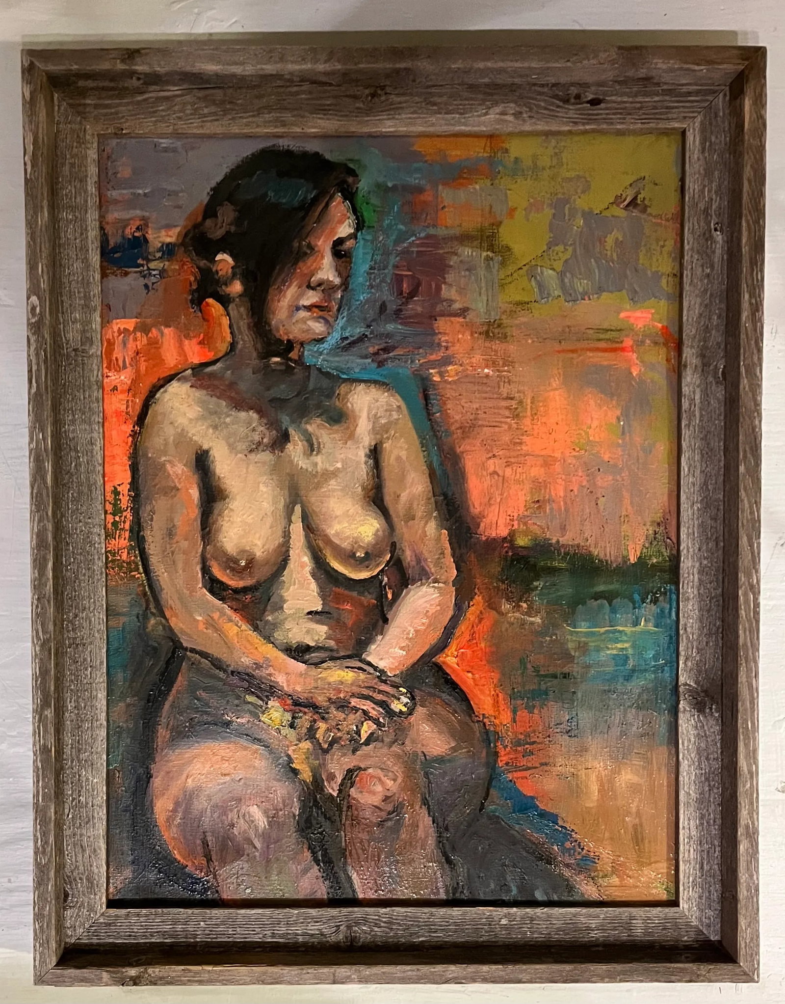"Sitting Pretty", 22"x28", Original Oil Painting, by Van Ness - 3