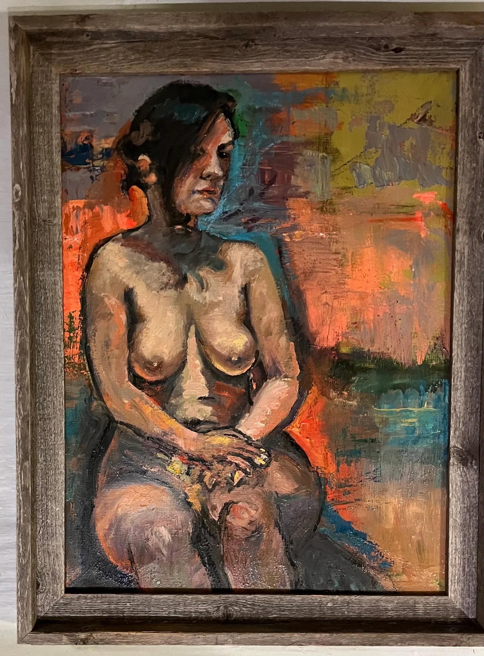 "Sitting Pretty", 22"x28", Original Oil Painting, by Van Ness - 5