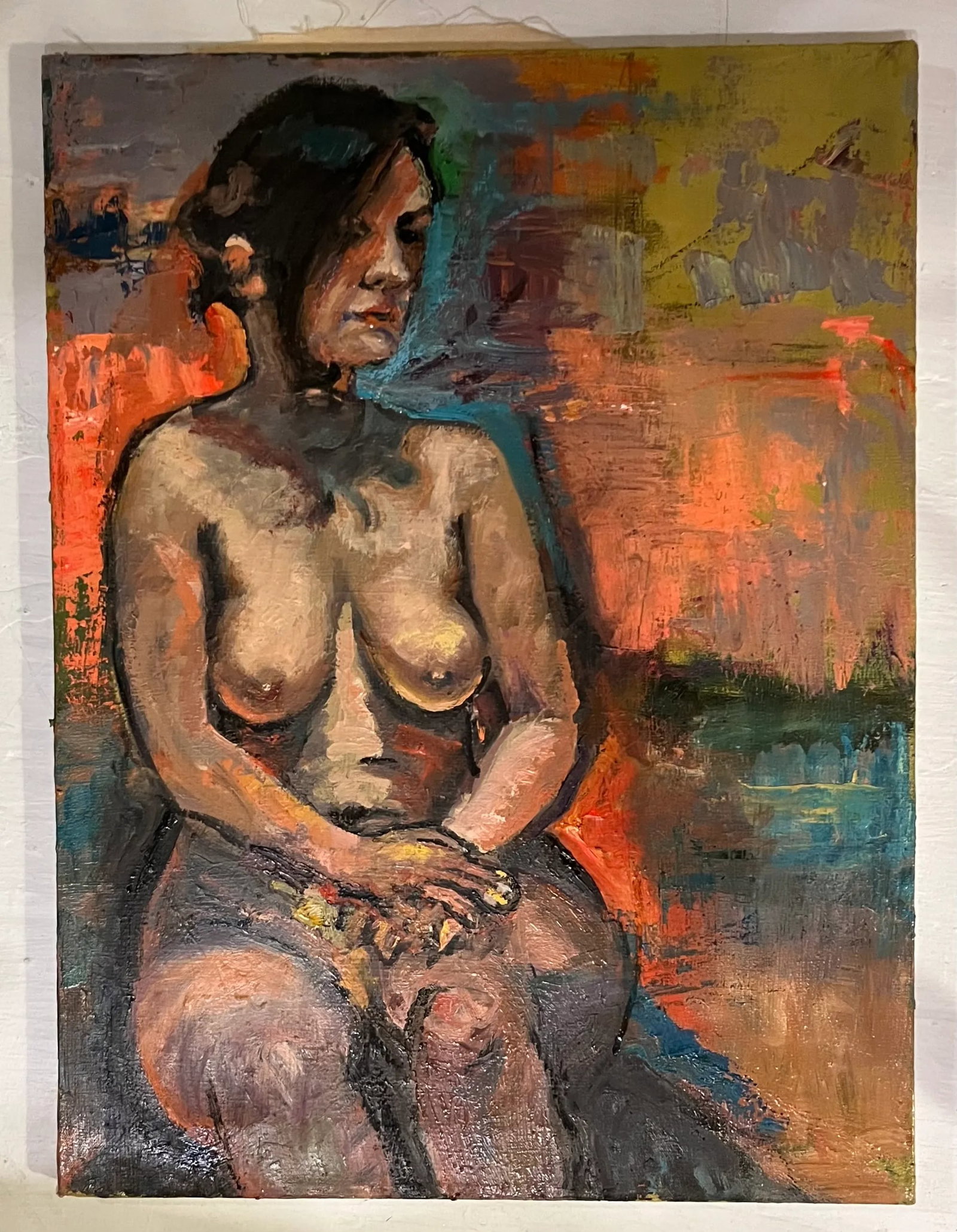 "Sitting Pretty", 22"x28", Original Oil Painting, by Van Ness - 6