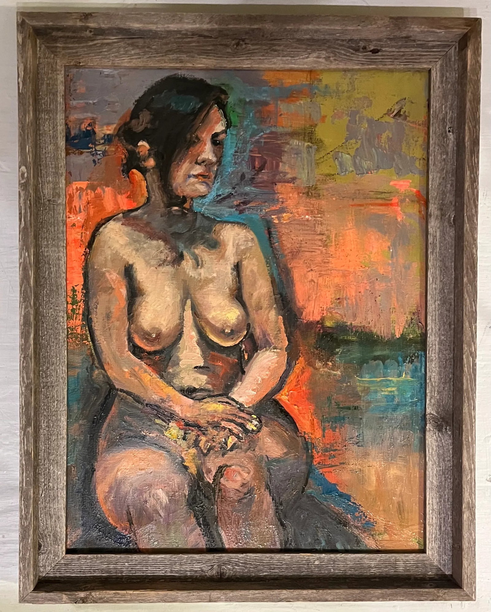 "Sitting Pretty", 22"x28", Original Oil Painting, by Van Ness - 7