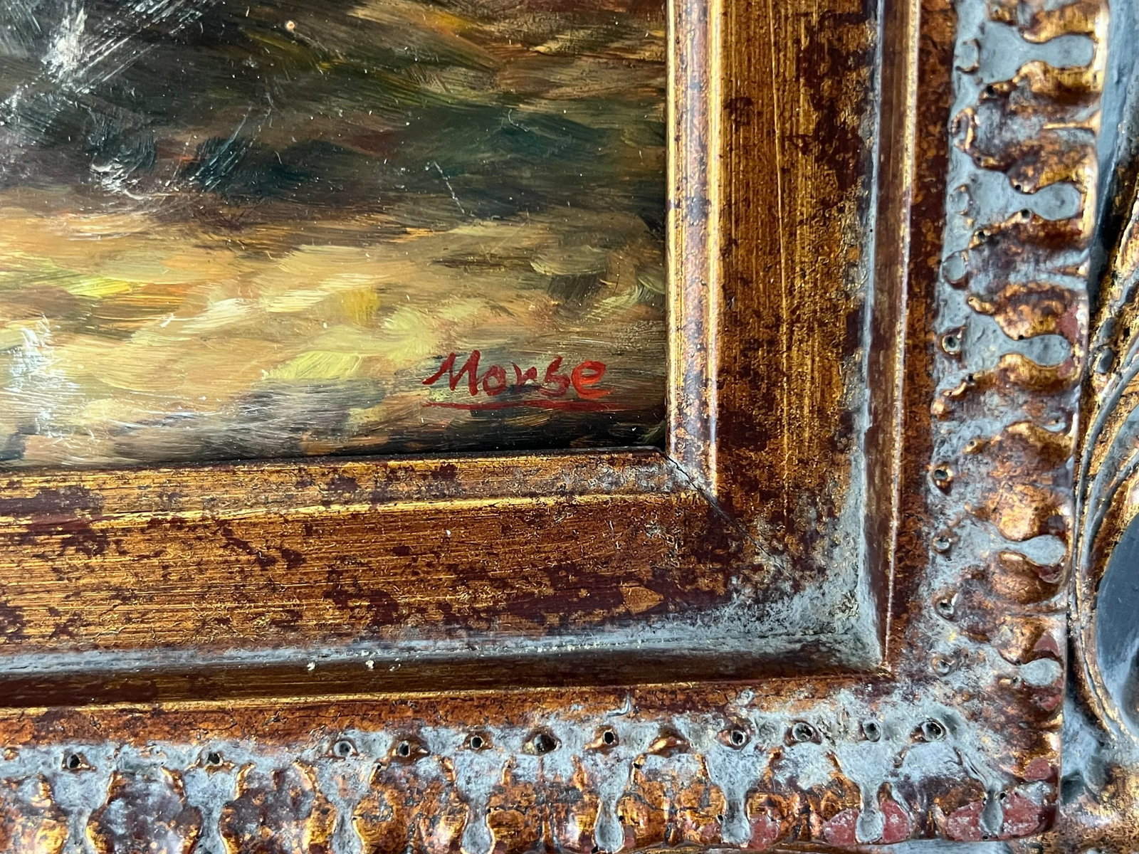 Vintage Framed Signed Portraiture Painting Napoleon on Marengo in the Russian Campaign - 4